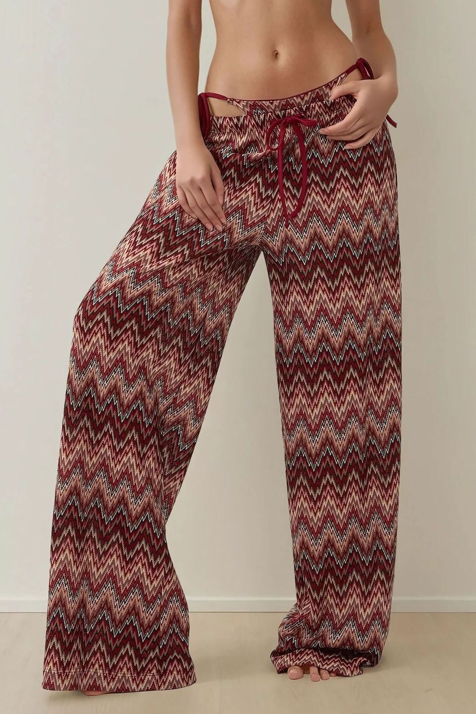 Wide Leg Colourful Knitted Pants