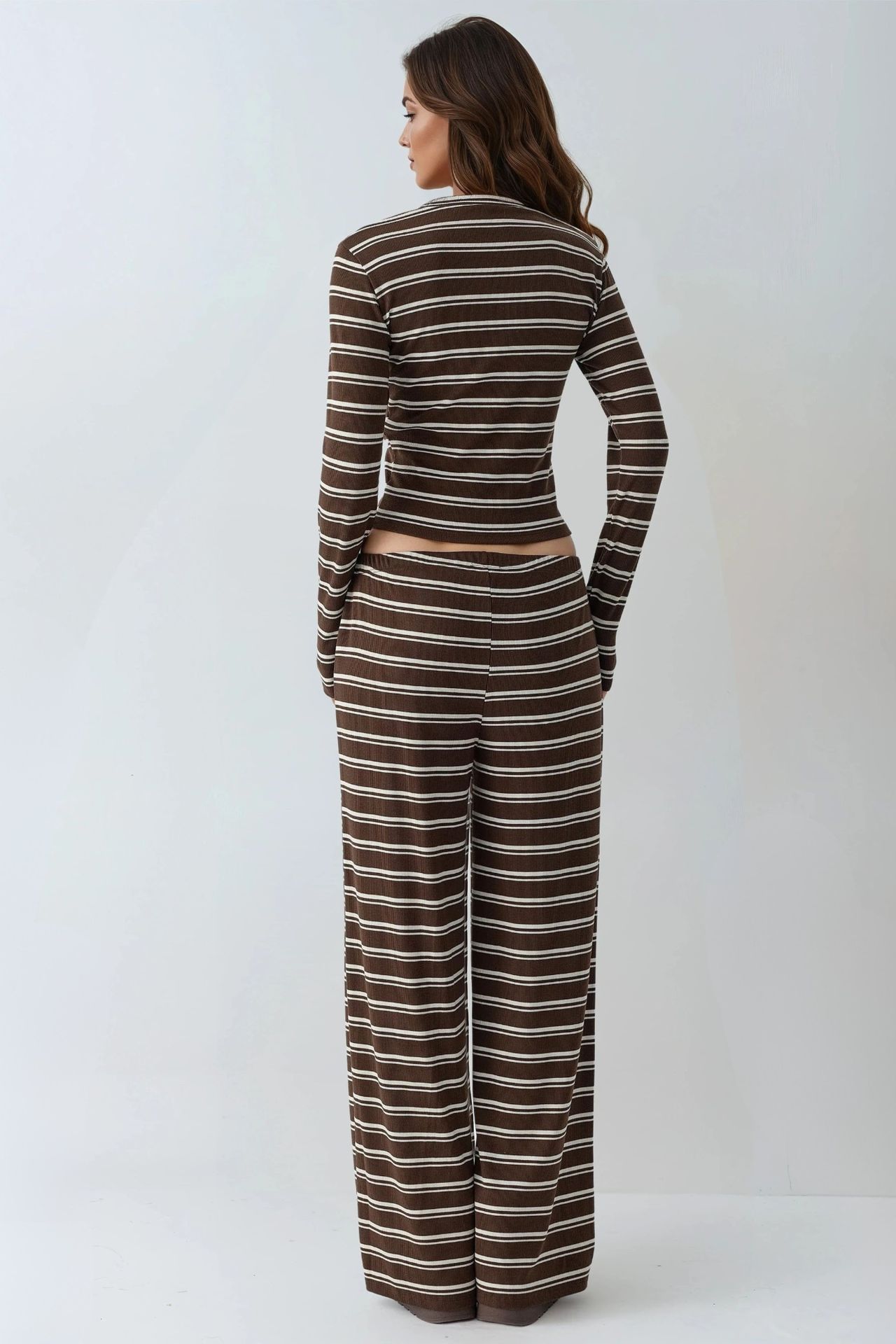 Striped Wide Leg Two-Piece Coord Set 3