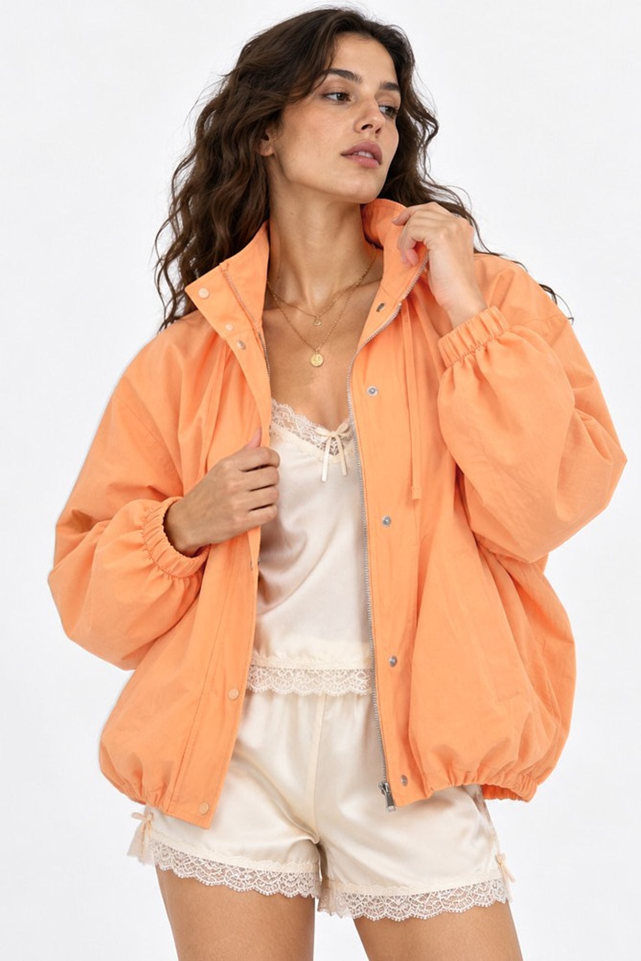 Oversized Stand Collar Bomber Jacket 2