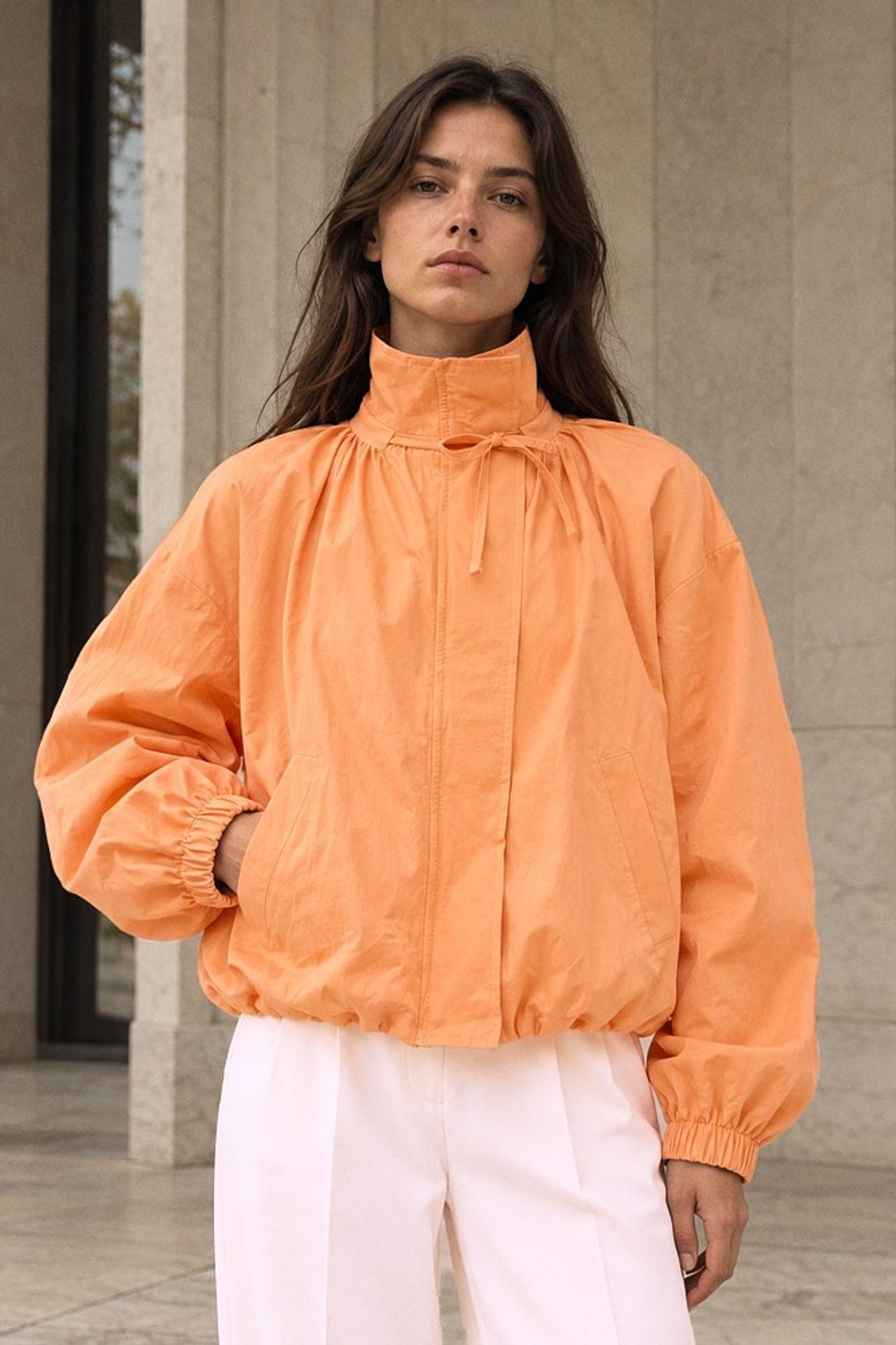 Oversized Stand Collar Bomber Jacket 6