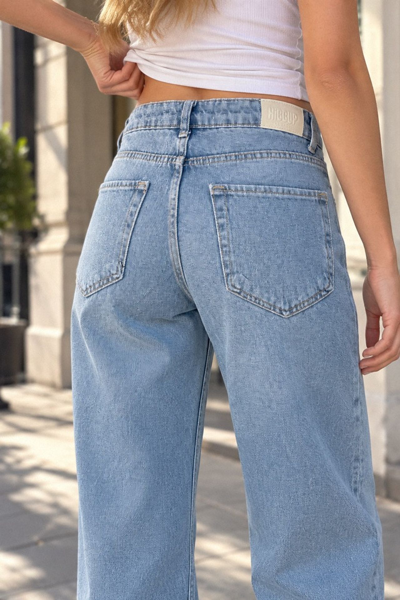 Sparkly Straight Fit Wide Leg Jeans 4