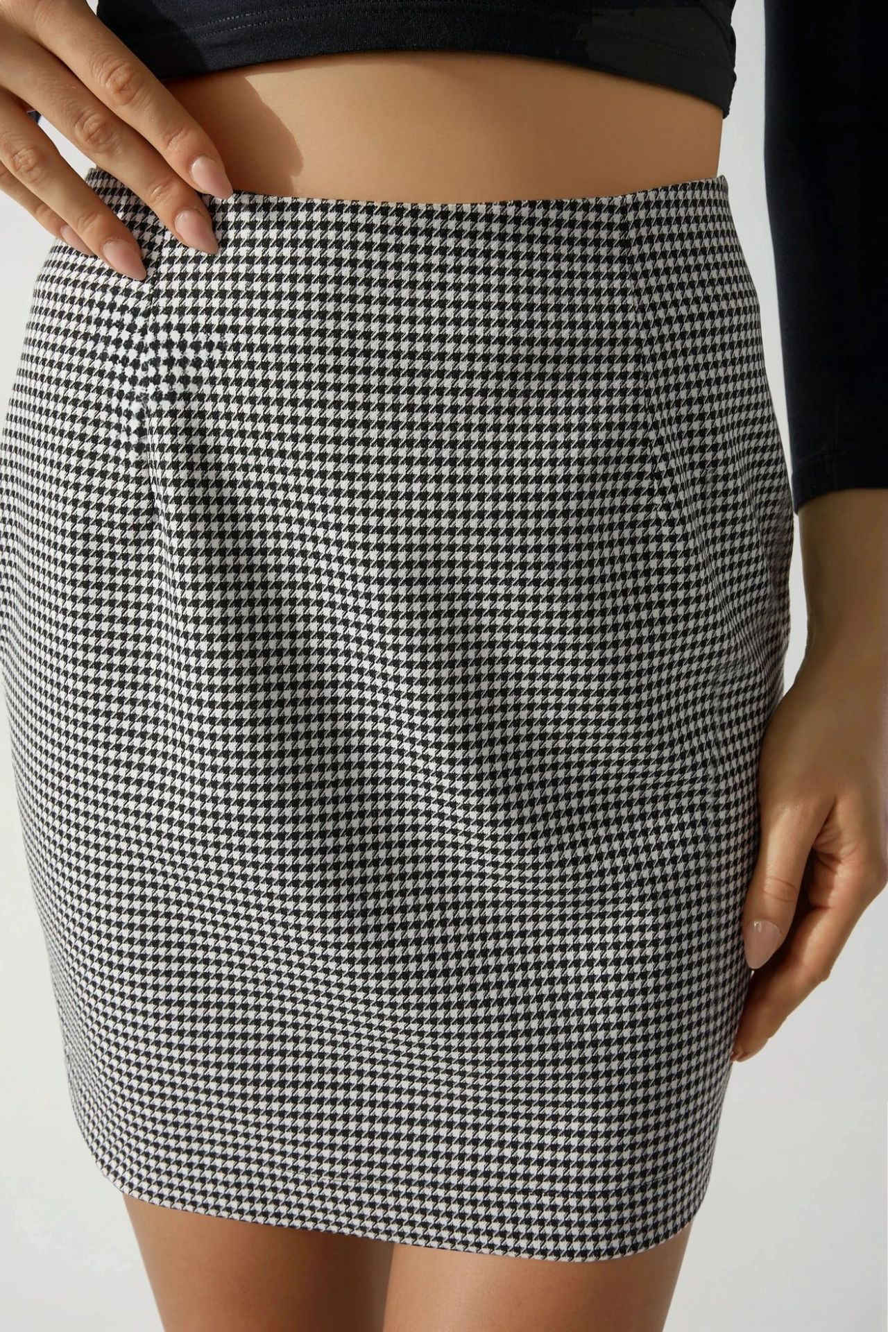 High Waist Plaid Mini Skirt 2