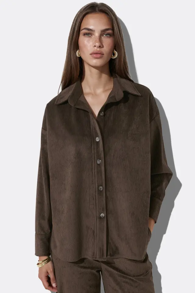 Straight Cut Velvet Shirt