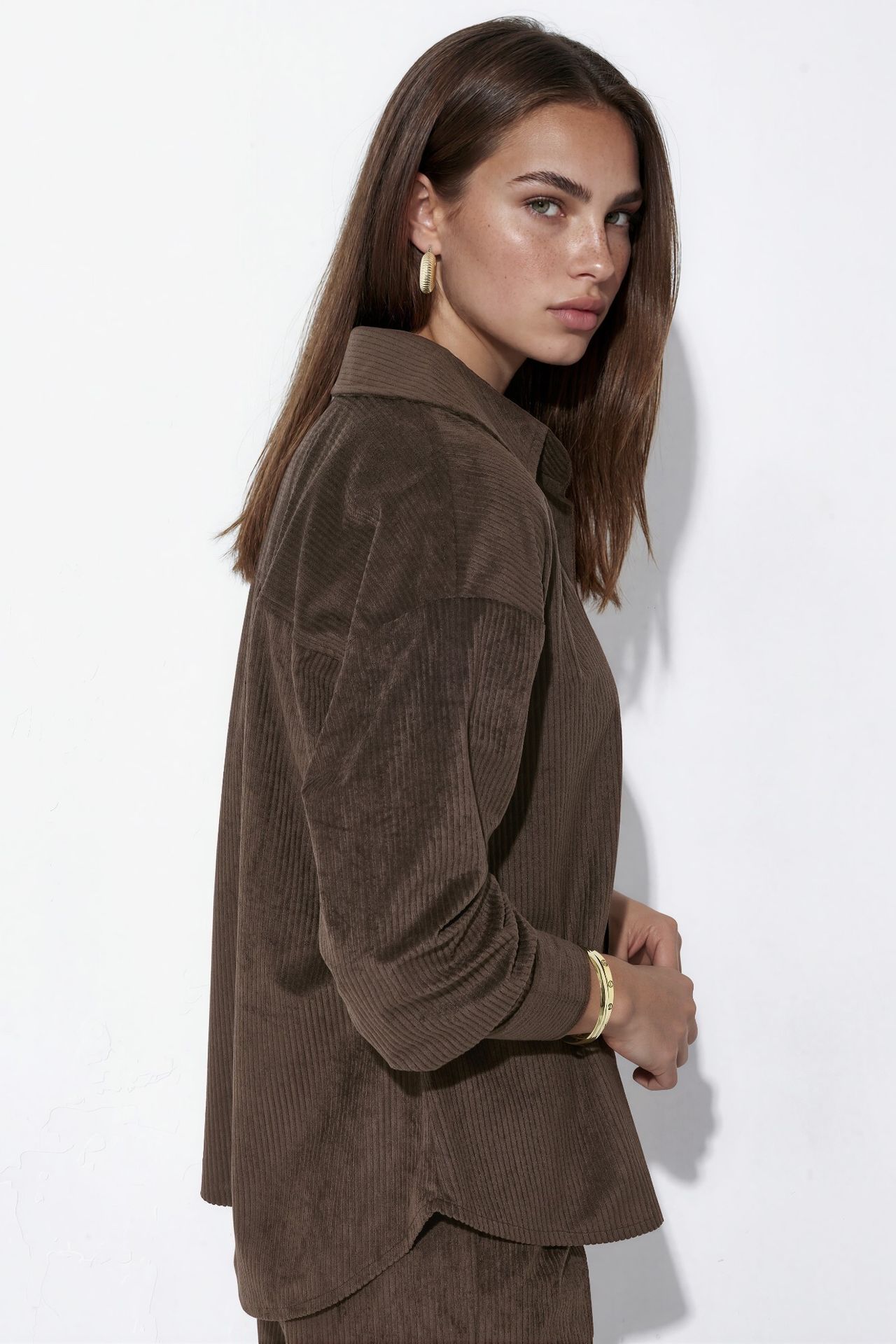 Straight Cut Velvet Shirt 3