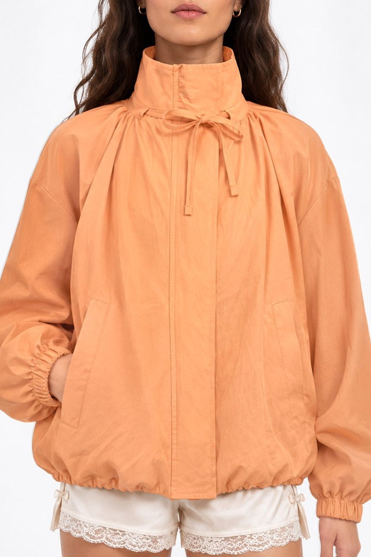 Oversized Stand Collar Bomber Jacket 3