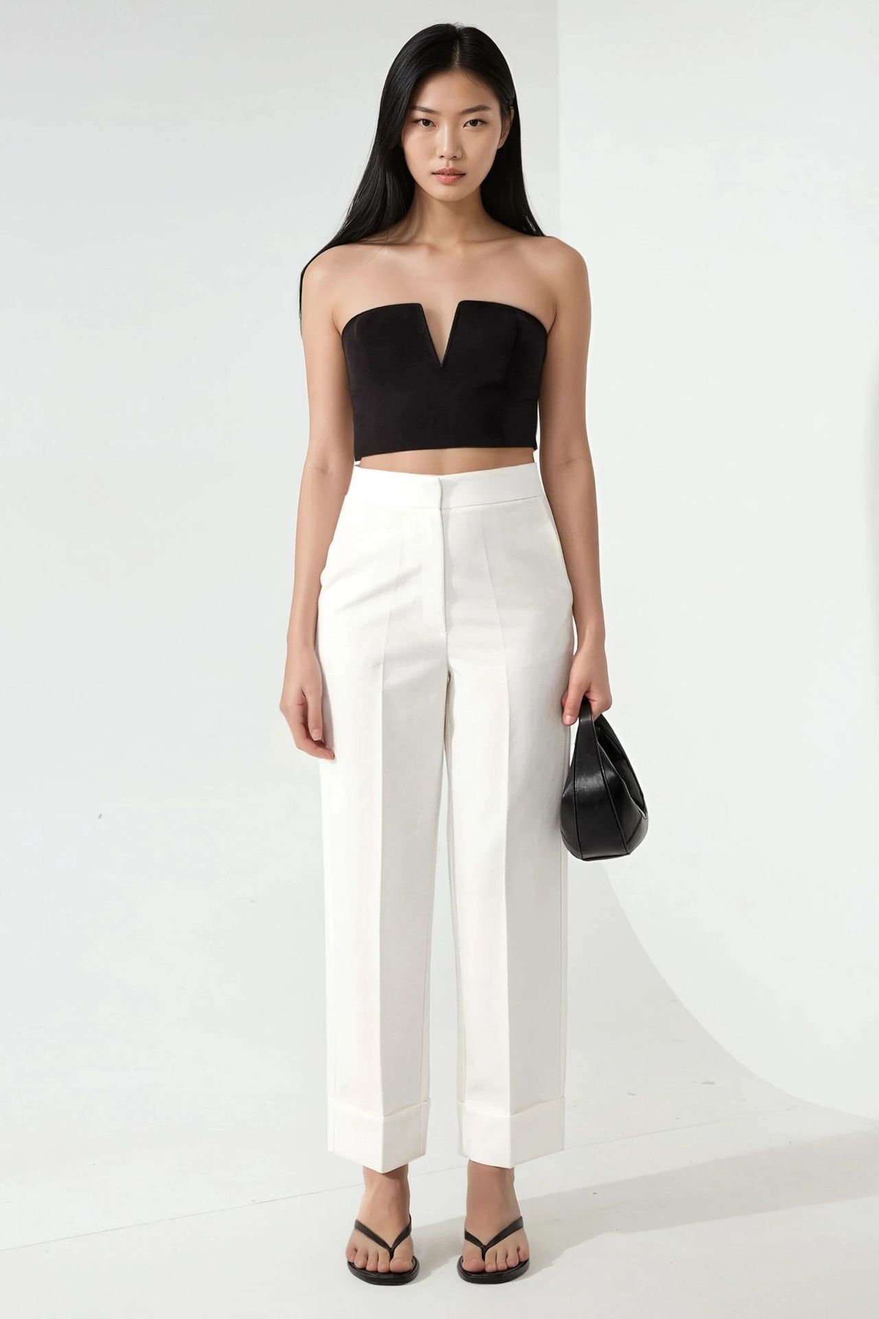 Exclusive Tailored Double Hem Carrot Pants