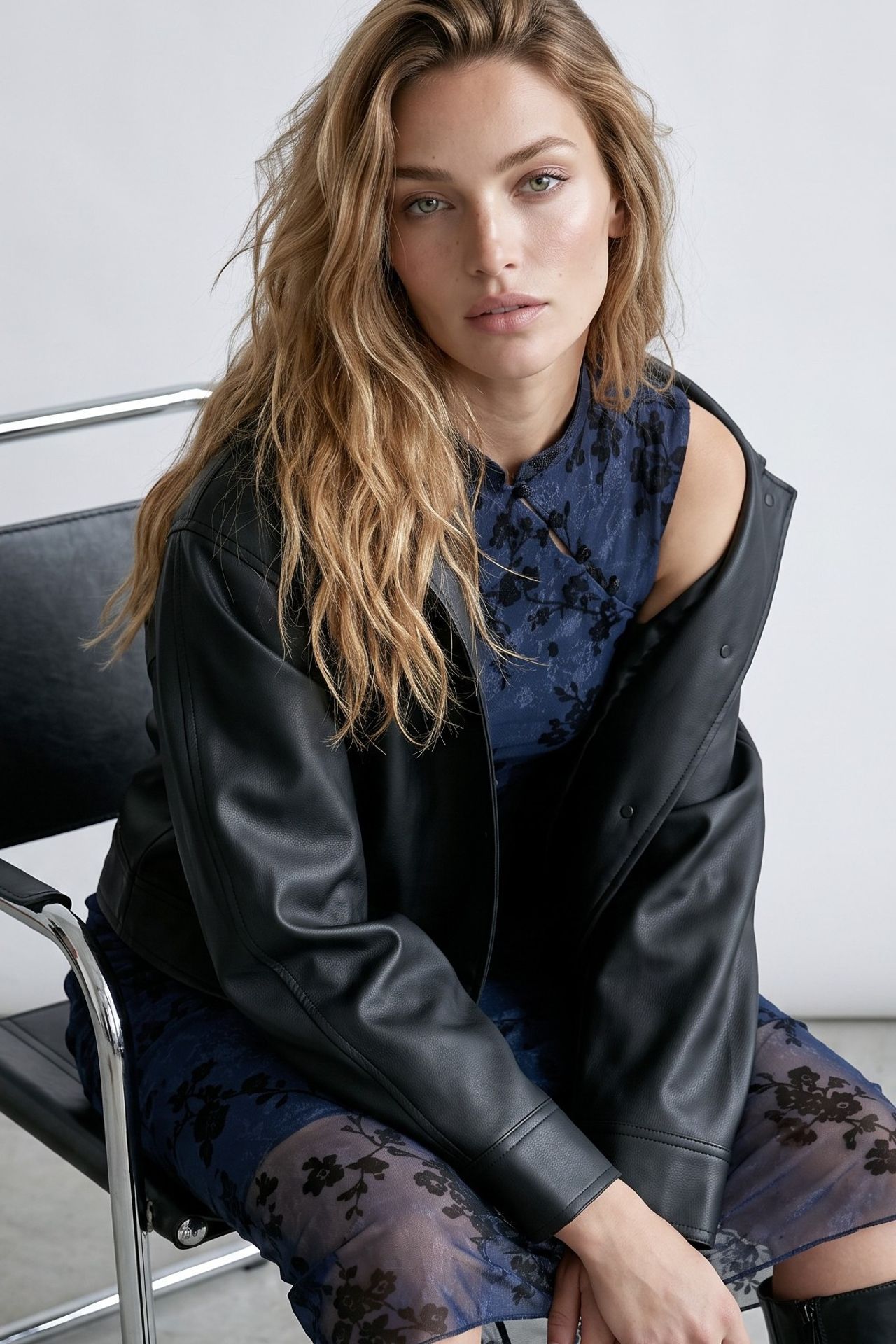 Faux Leather Bomber Jacket 5