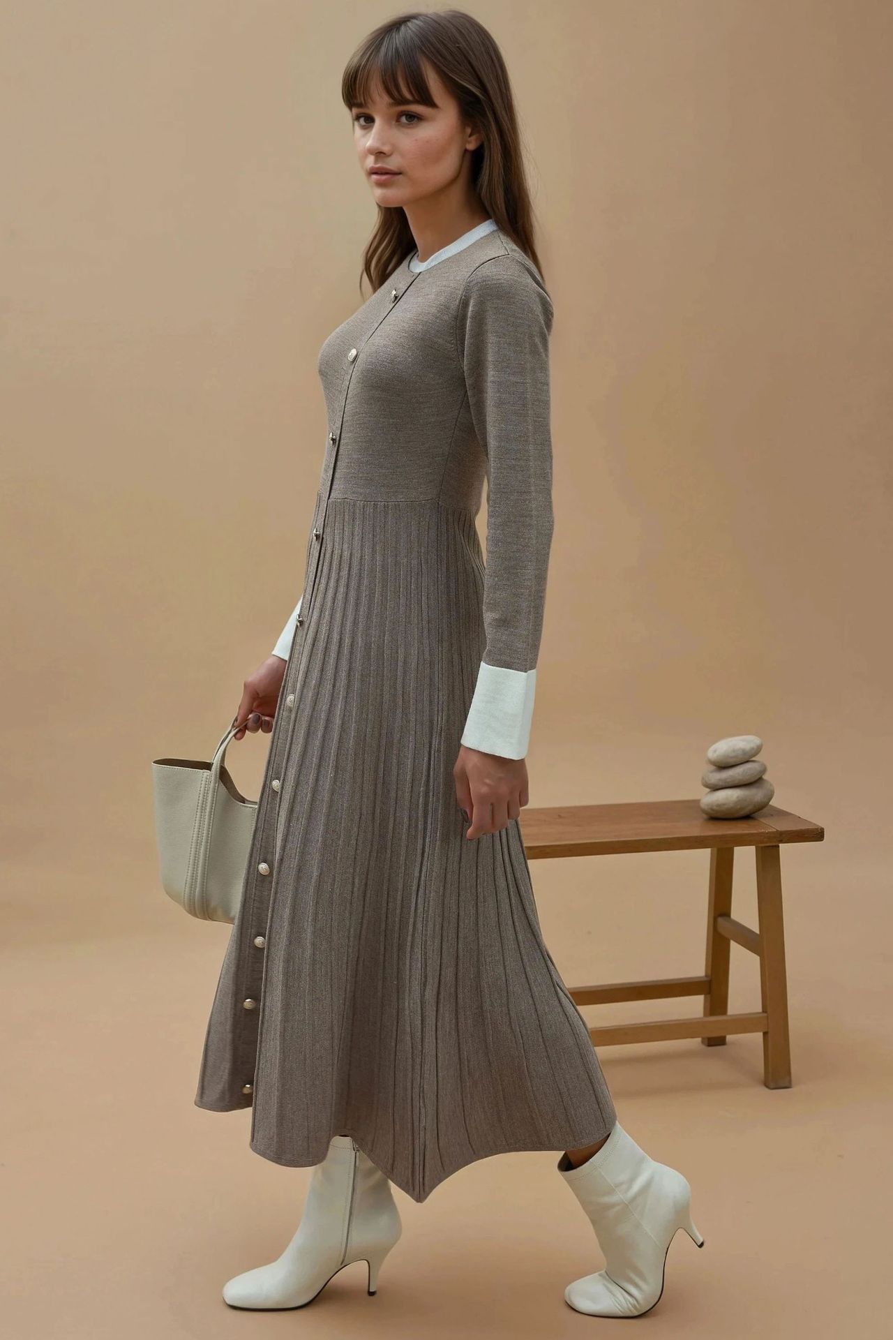 Textured Knit Maxi Dress 1