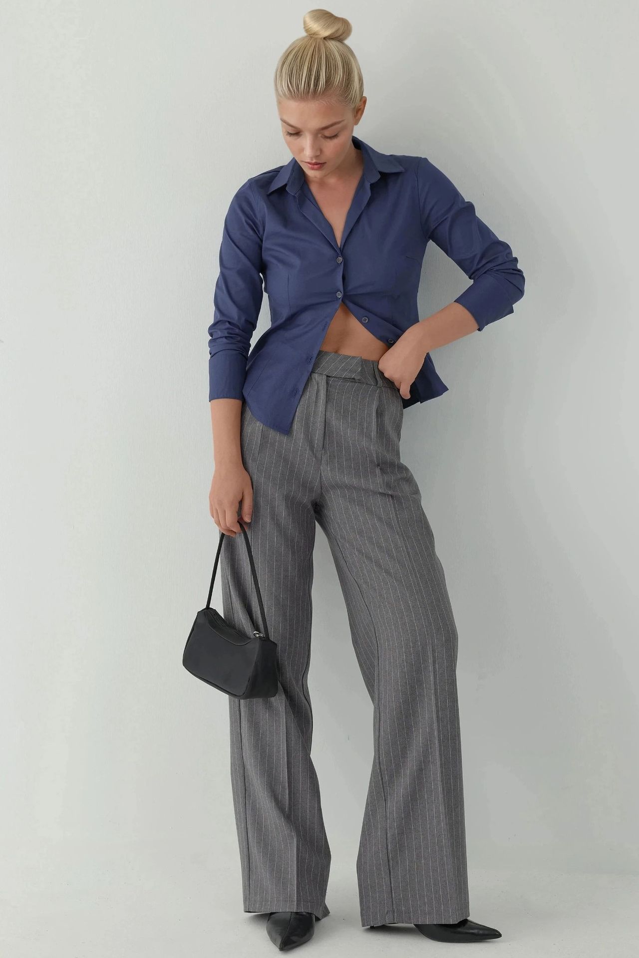 Elegant Long Sleeve Button-Up Shirt 4