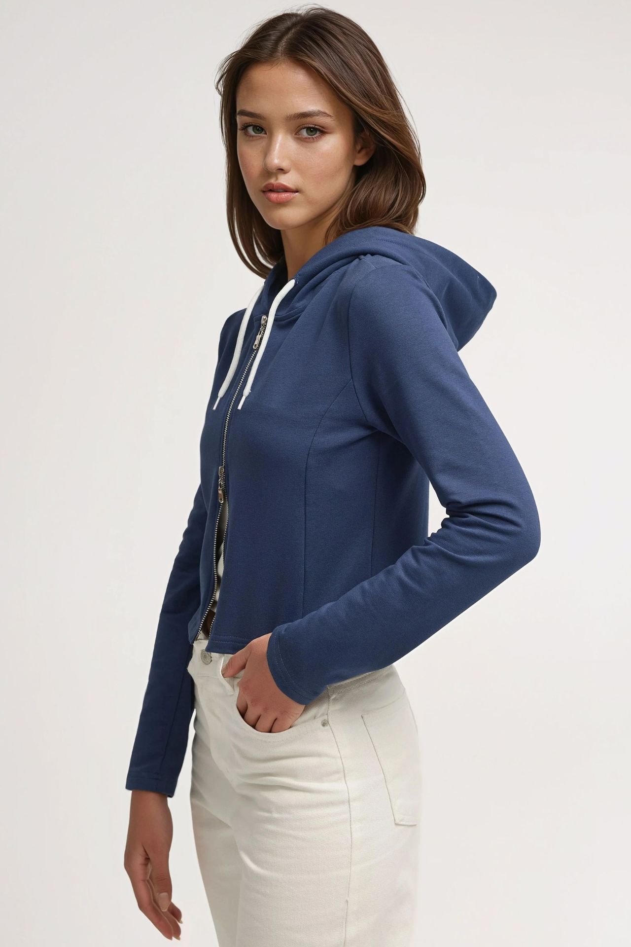 Hooded Zippered Sweatshirt 2
