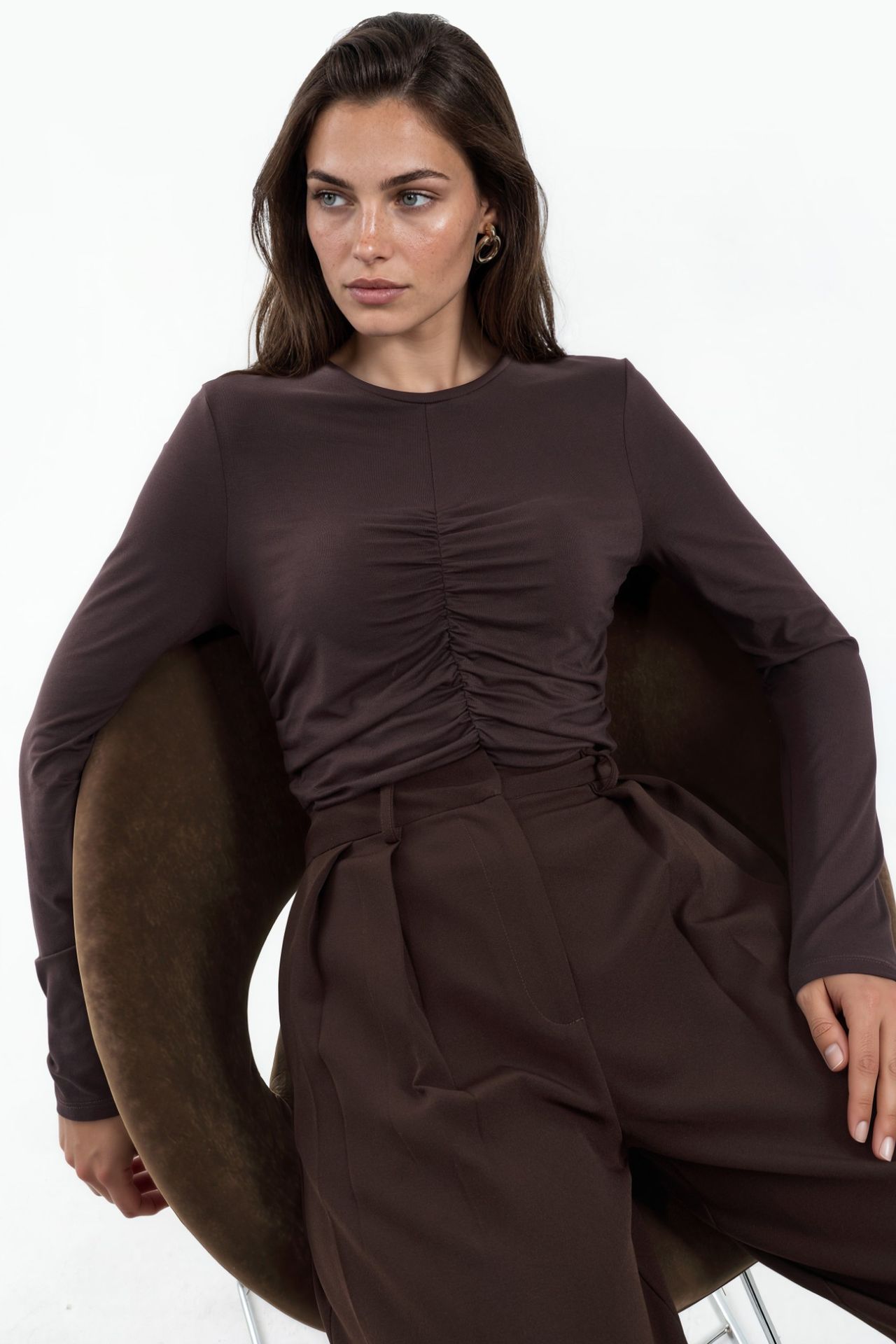Draped Long-Sleeved Top 3