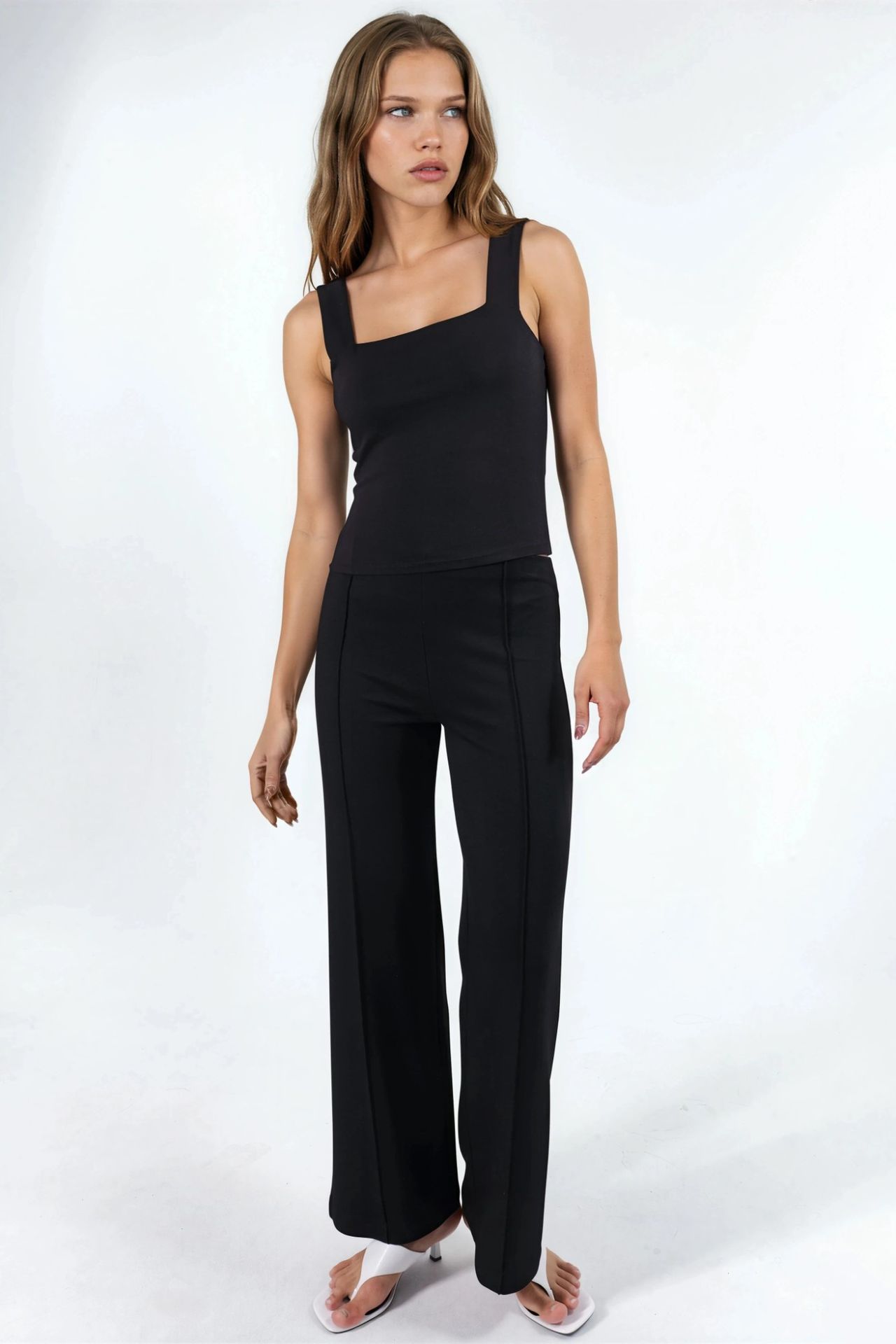 Square Collar Knitted Top 4