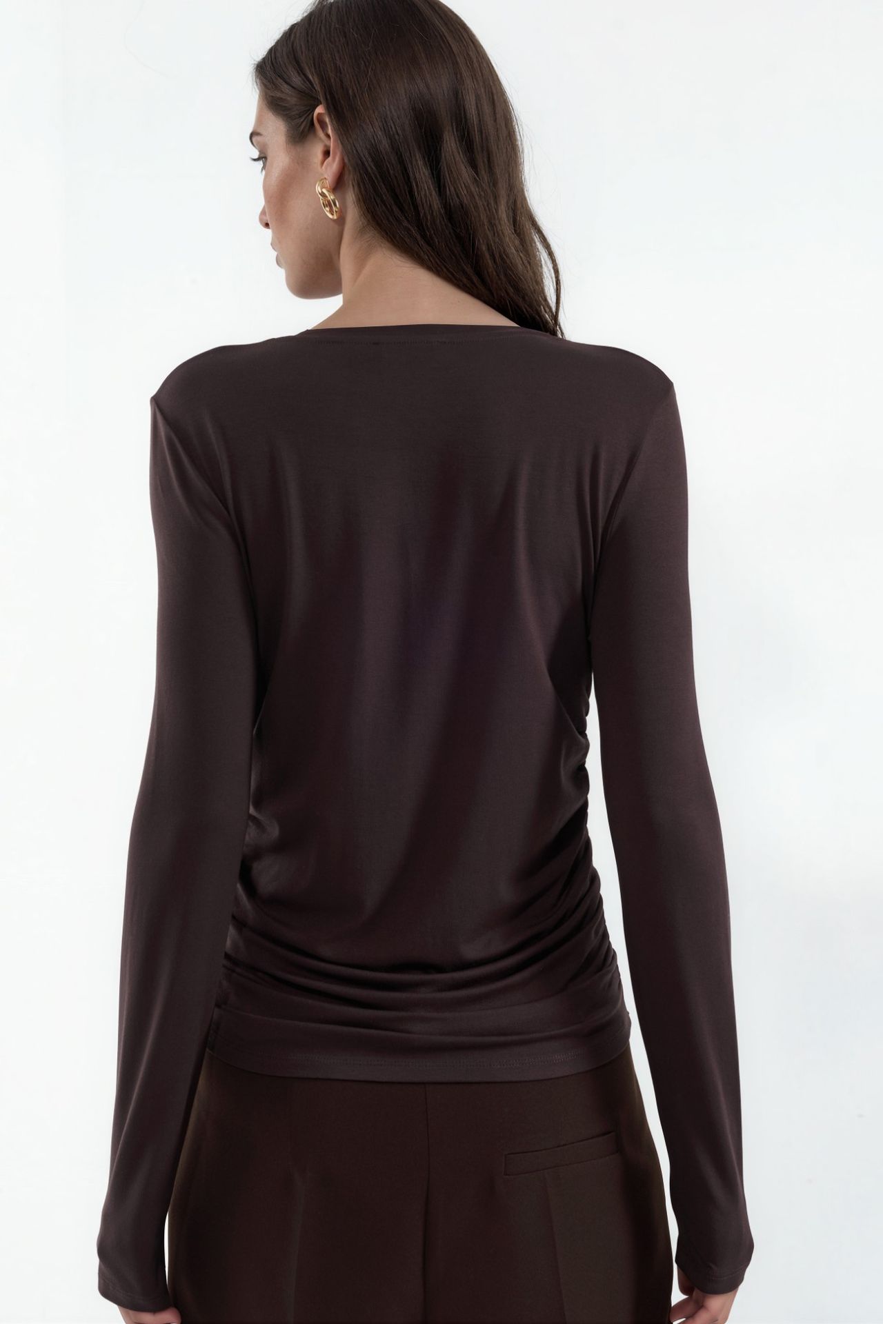 Draped Long-Sleeved Top 4