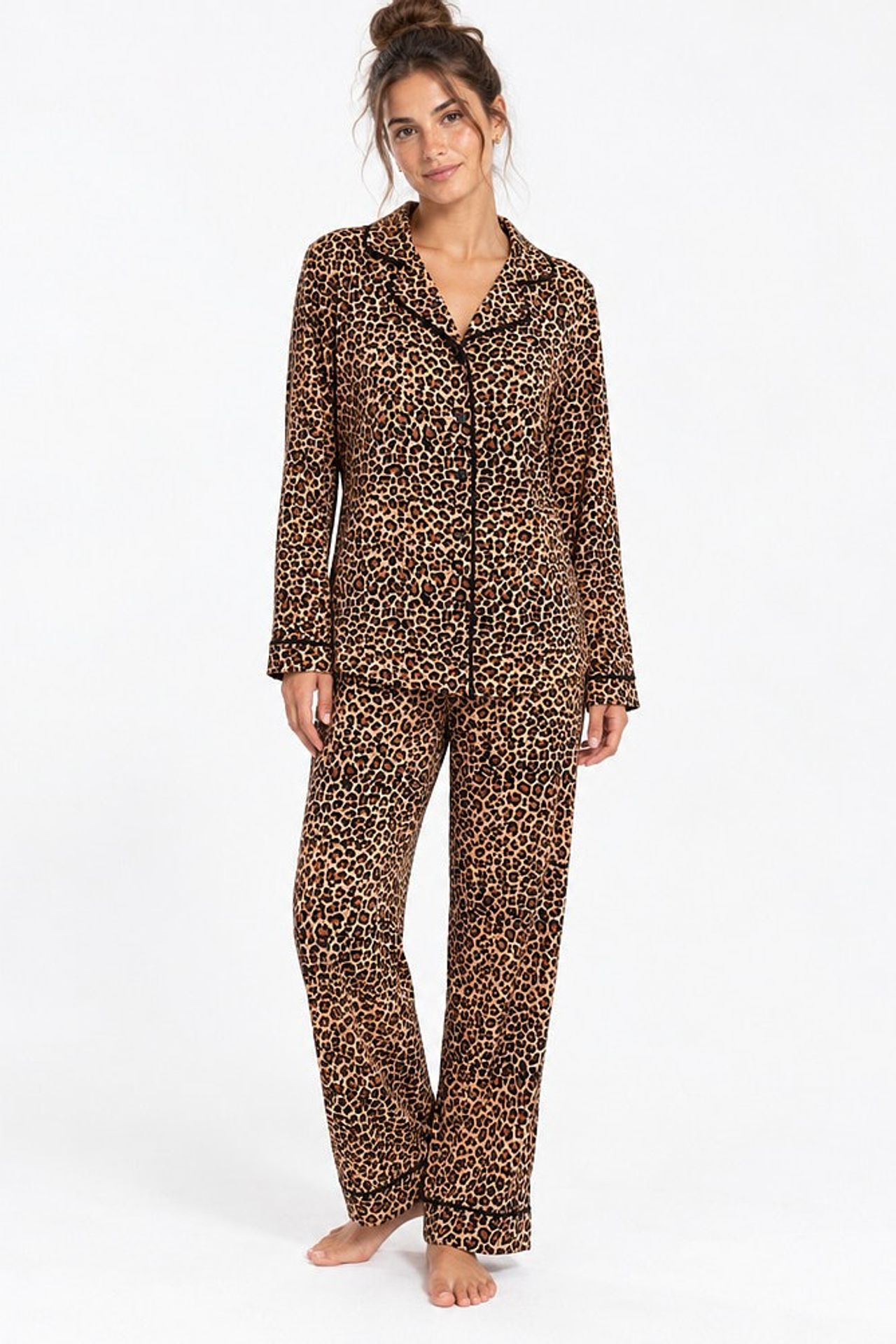 Leopar Desenli Pijama Takımı 2