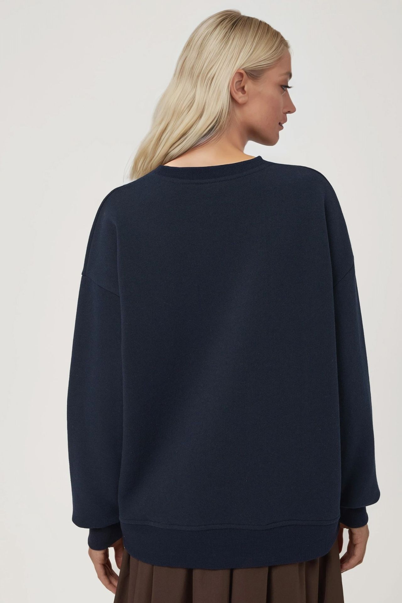  Comfort Animal Pattern Embroidered Raised Crew Neck Sweatshirt 4