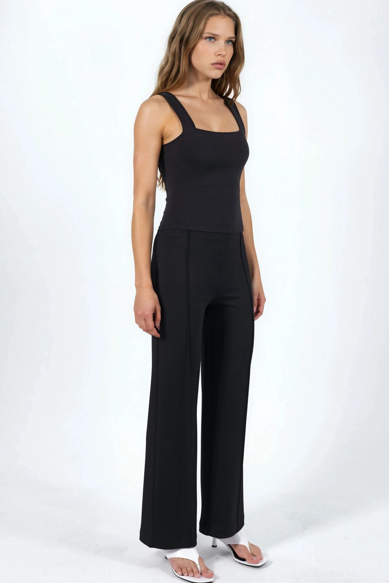 Square Collar Knitted Top 6