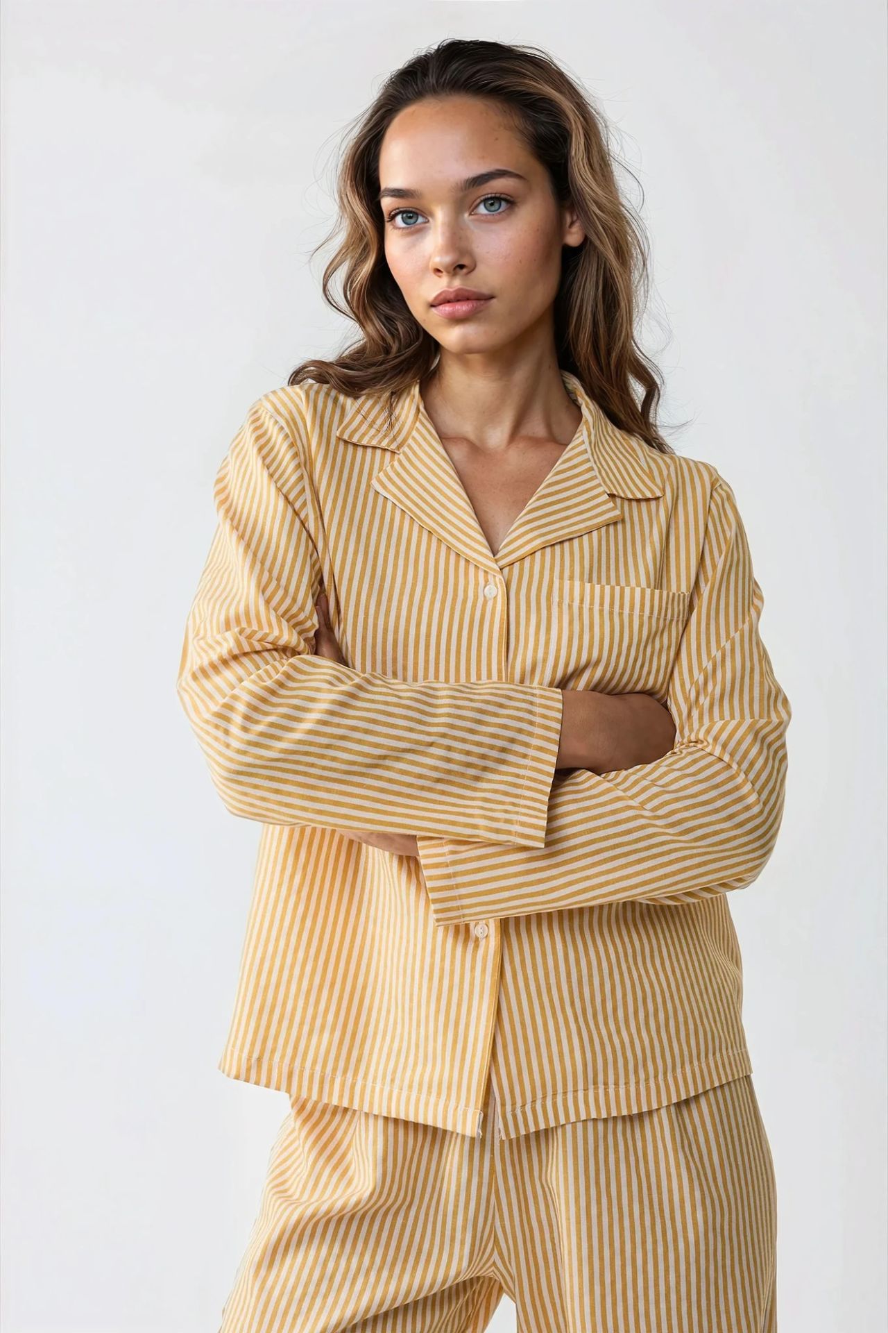 Striped Cotton Pajama Set 