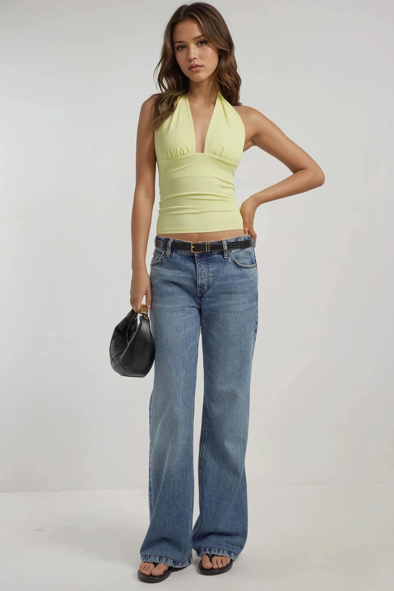 Slim Fit V-Neck Knitted Top 4