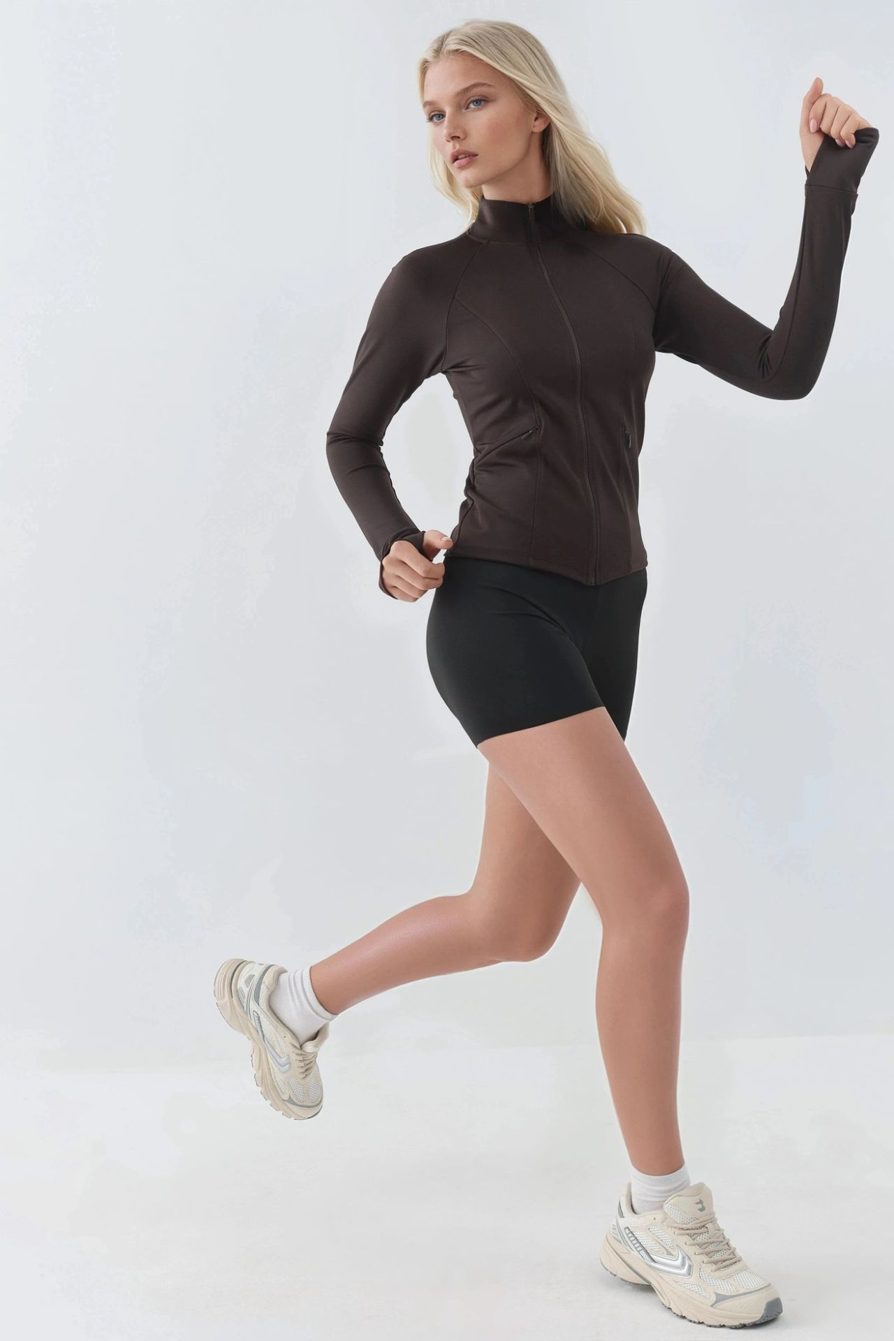 Fitted Knitted Turtleneck Active Top 4