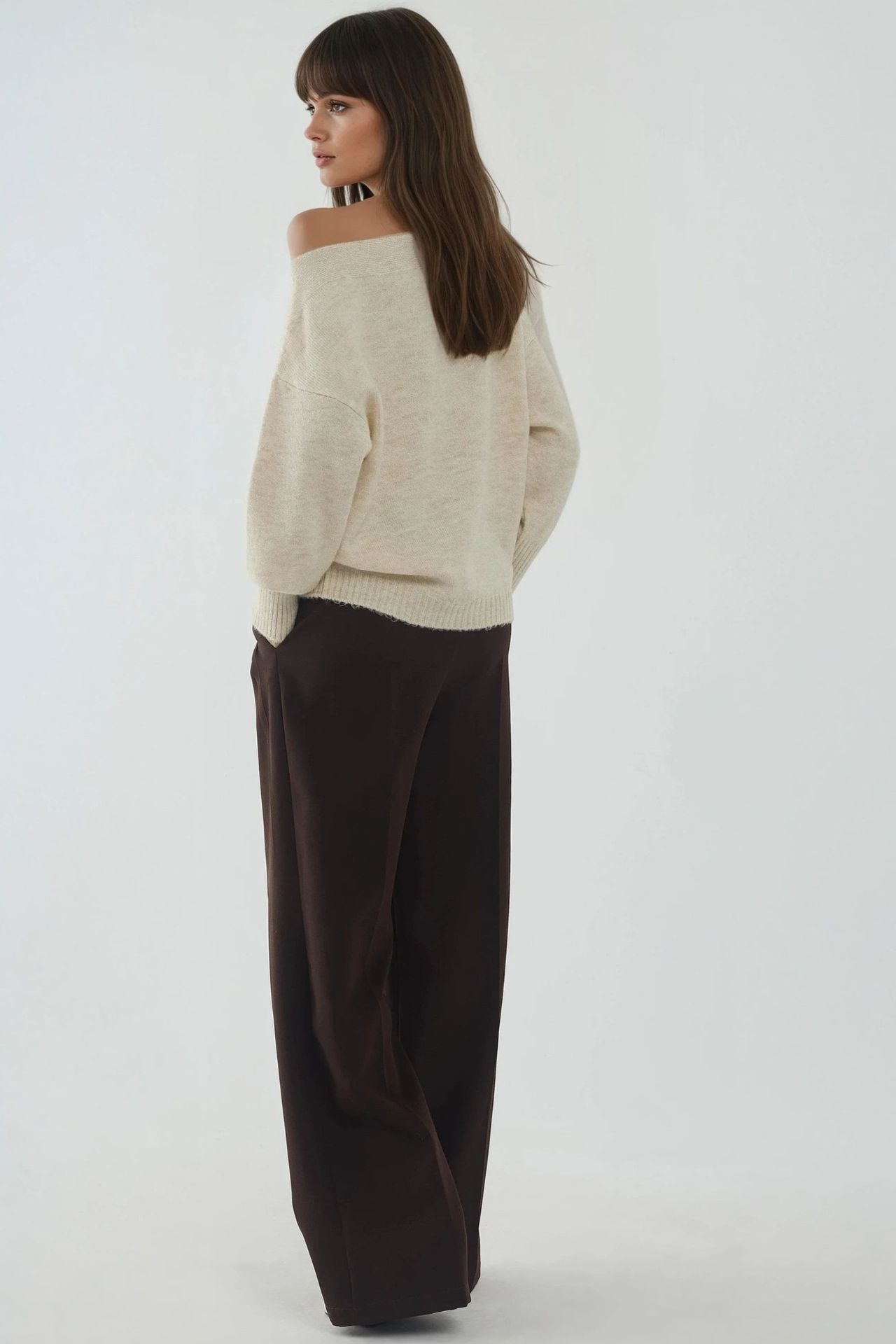 Soft Textured Off Shoulder Knit Sweater 5