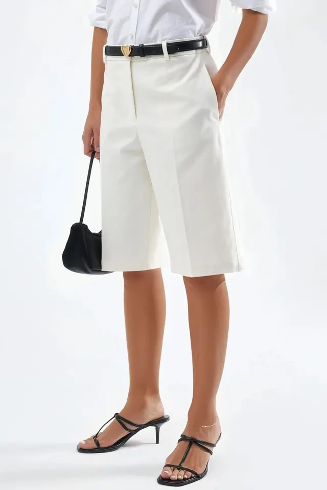 Straight Fit Bermuda Shorts (w/out Belt)