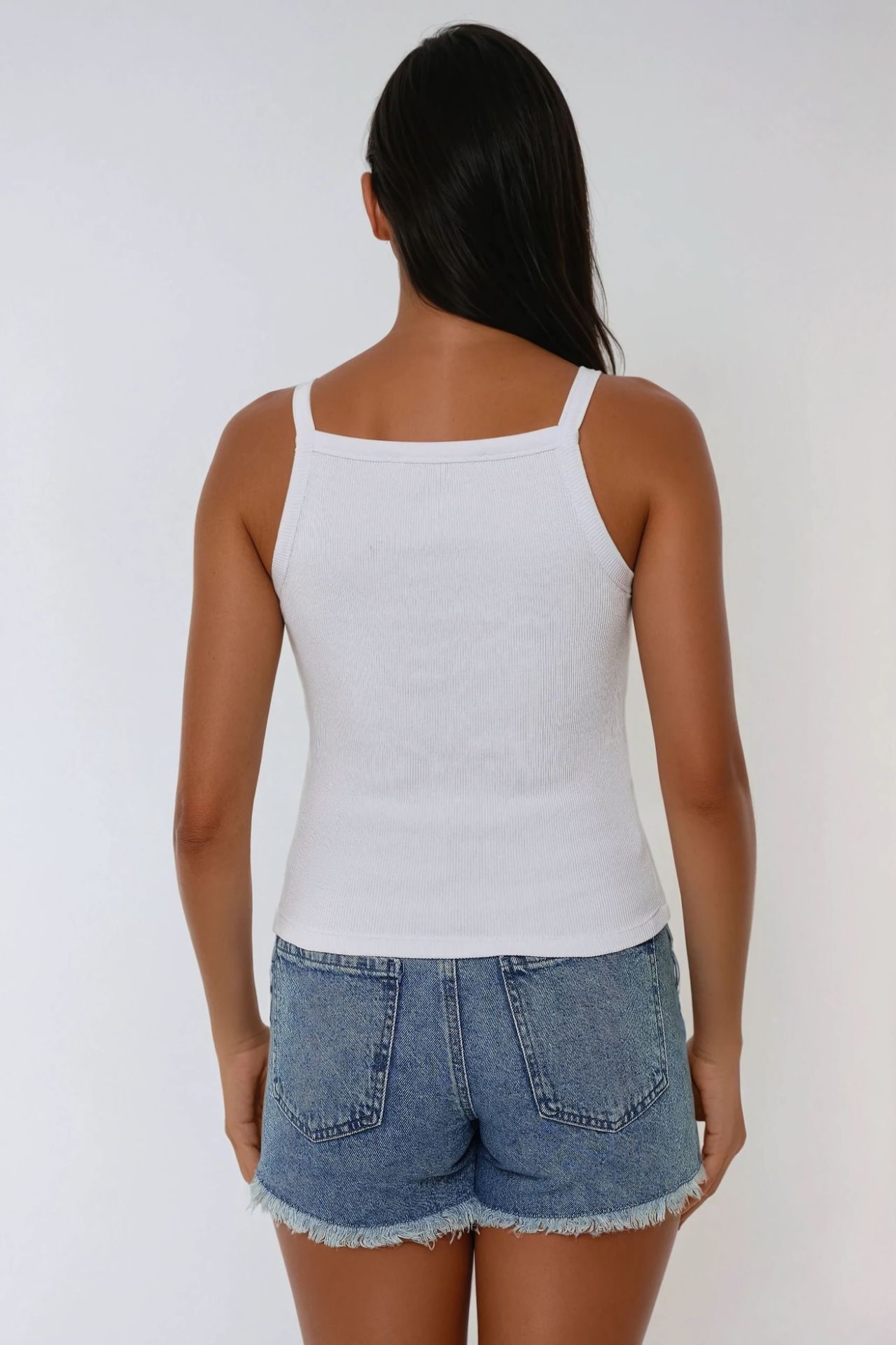  Halter Neck Fitted Basic Tank Top