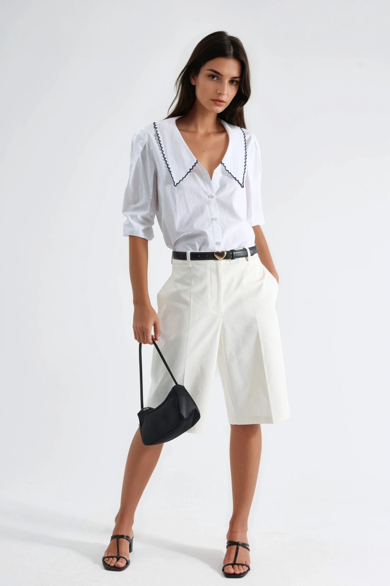 Straight Fit Bermuda Shorts (w/out Belt) 5