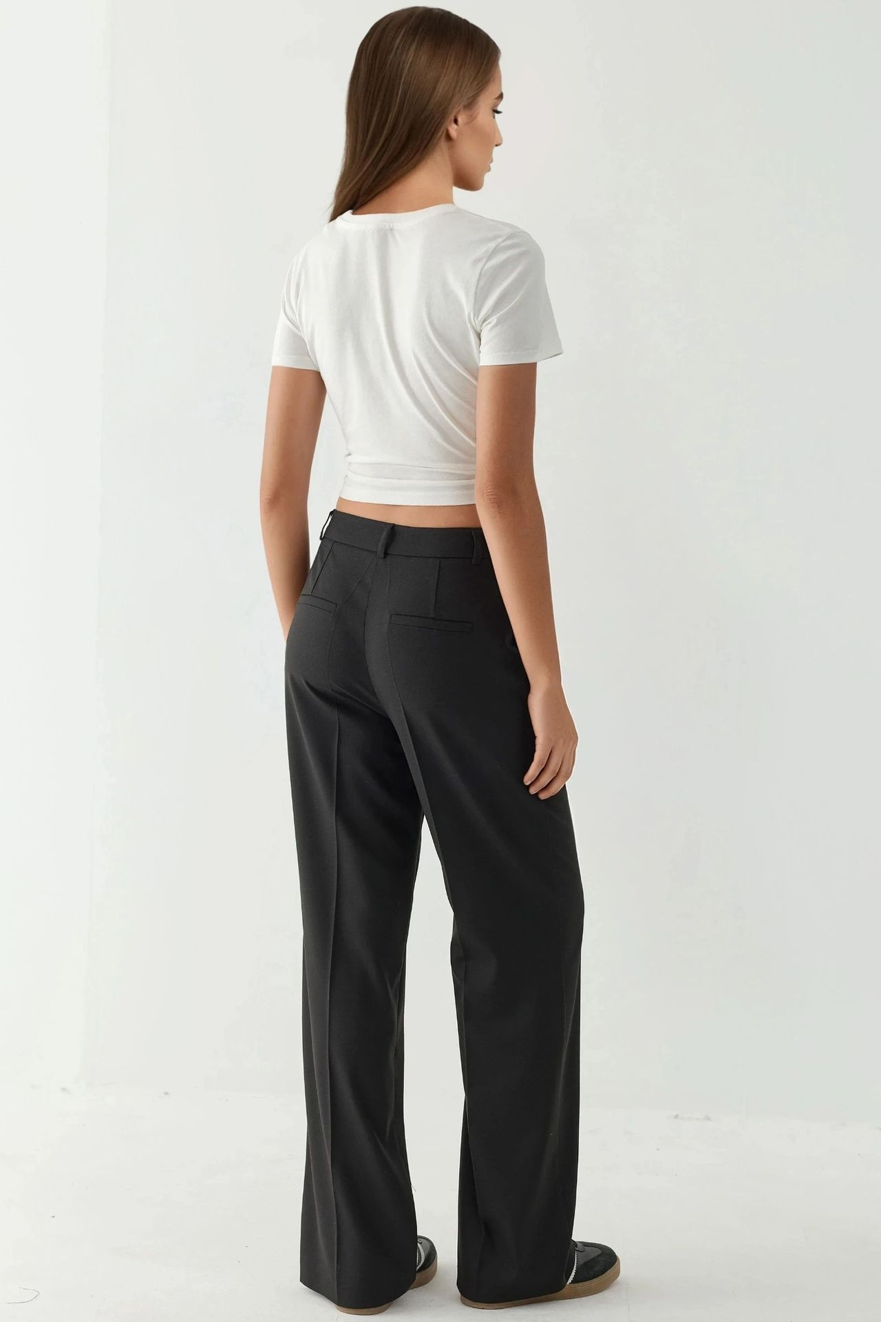 Viscose Blend Straight Leg Pants 4