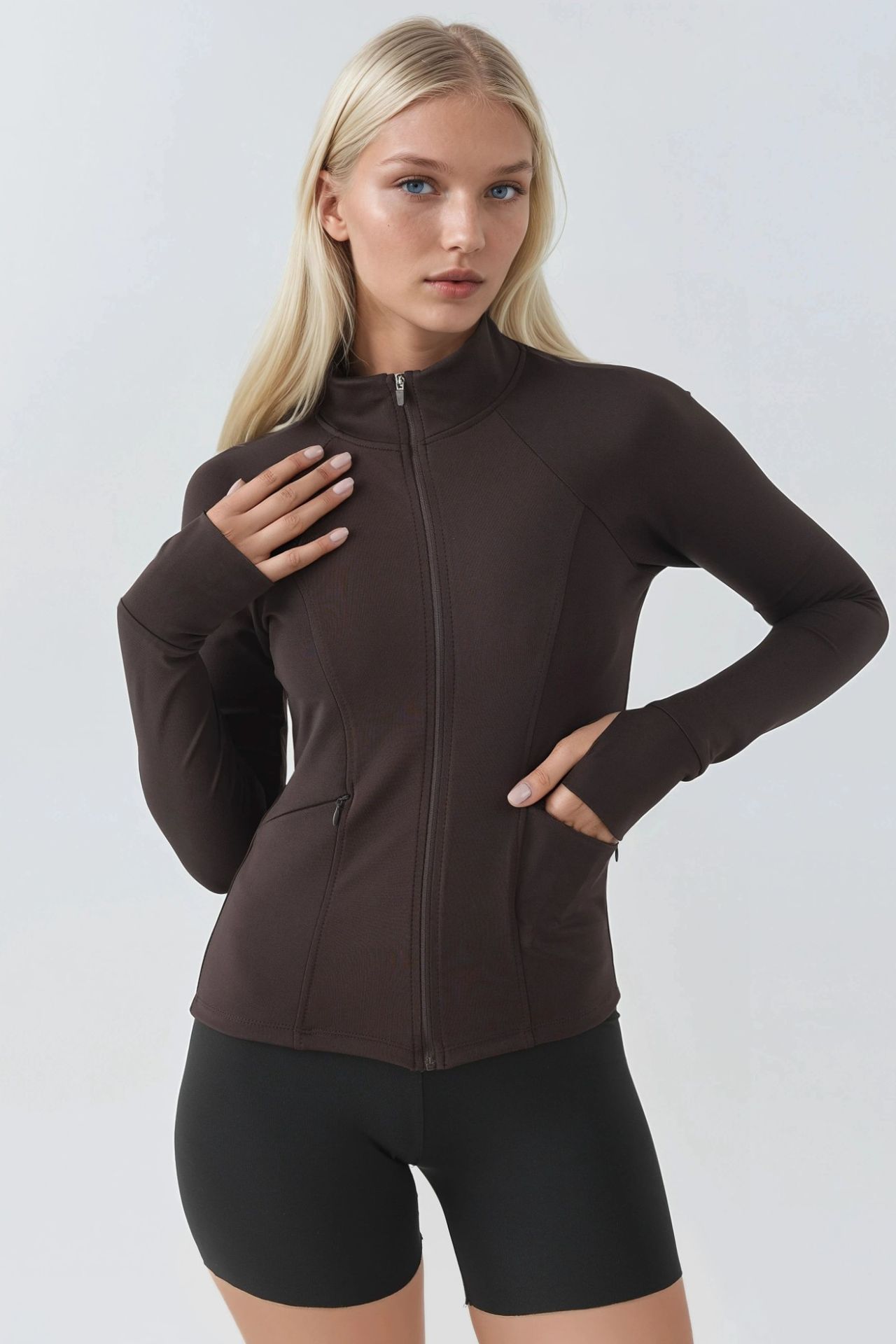 Fitted Knitted Turtleneck Active Top 1