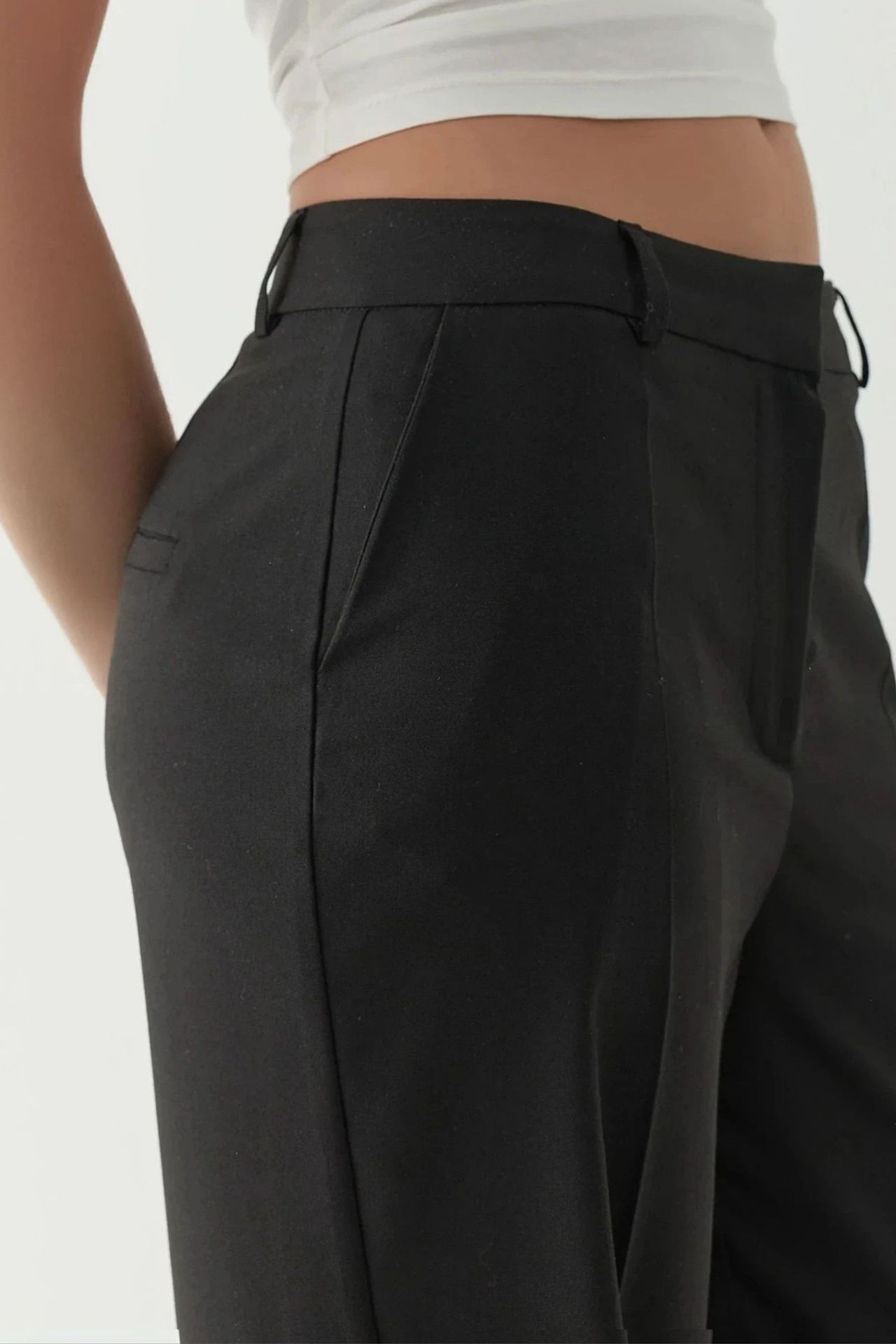 Viscose Blend Straight Leg Pants 5