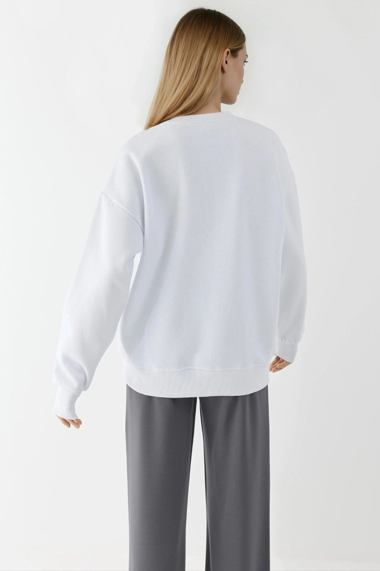 Printed Crew Neck Sweatshirt 4