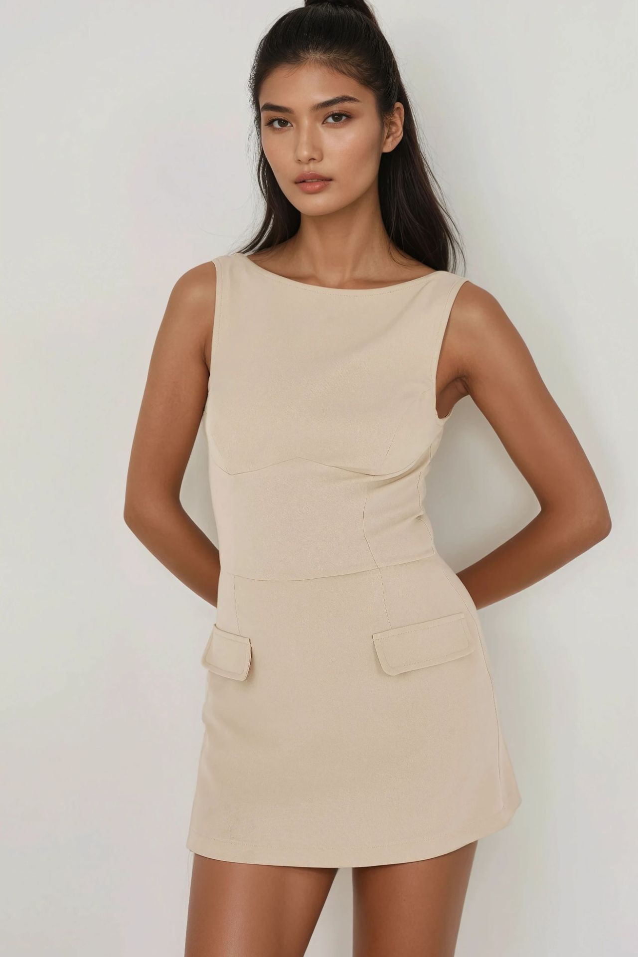 Fitted Mini Dress with Shorts