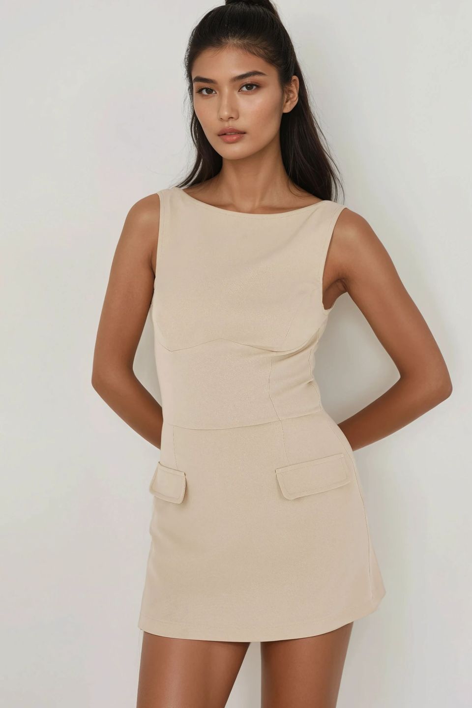 Fitted Mini Dress with Pockets