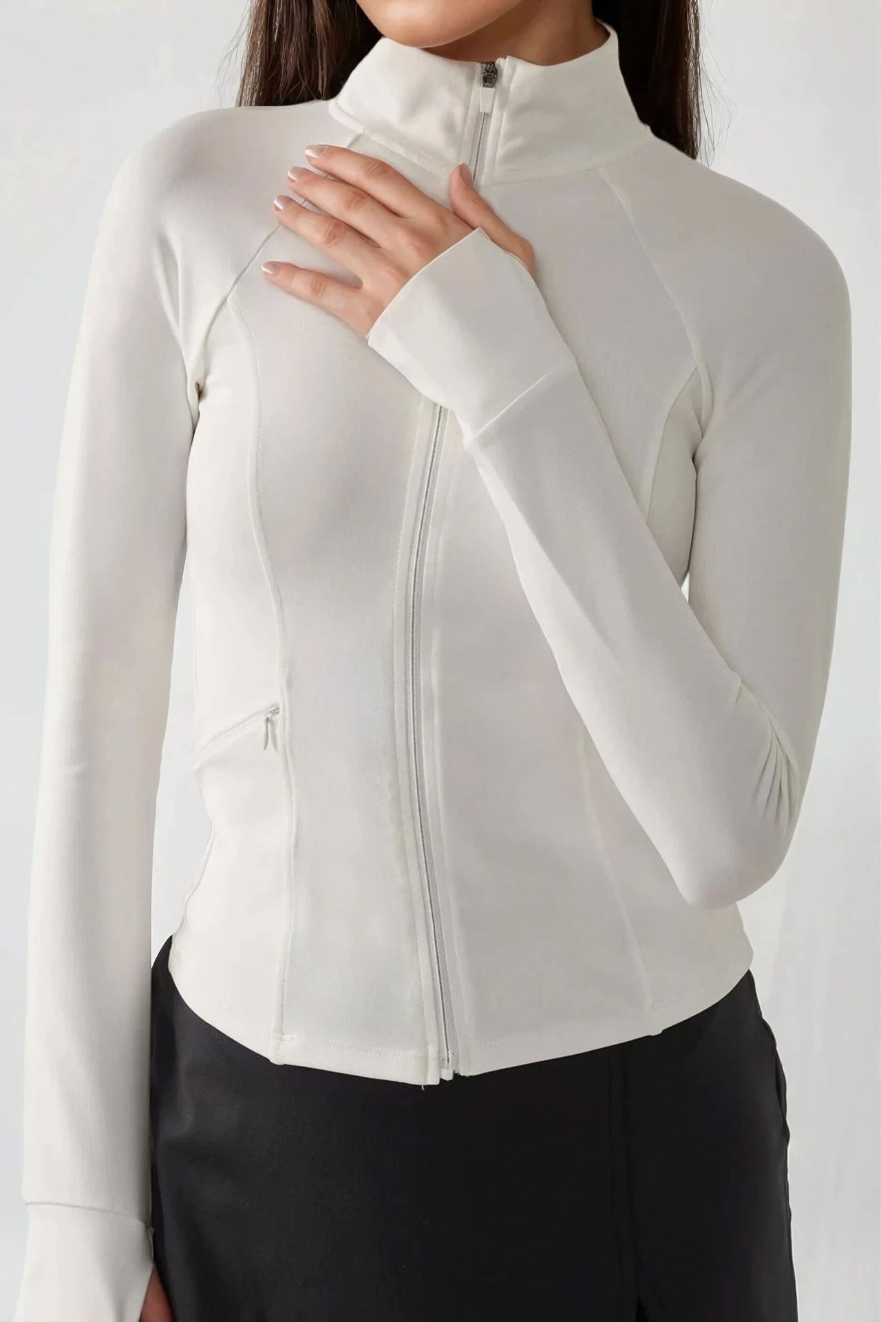 Fitted Knitted Turtleneck Active Top