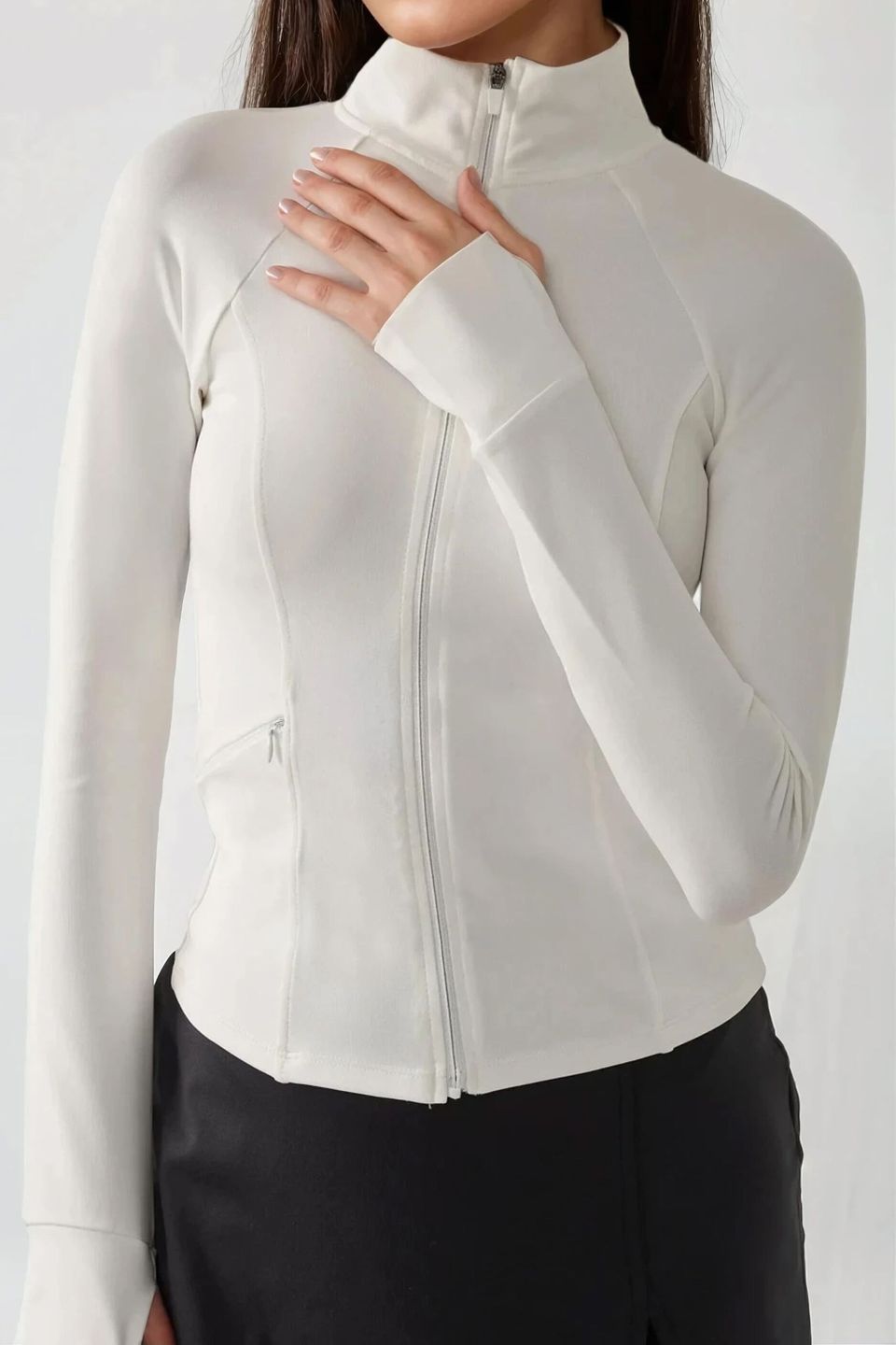 Fitted Knitted Turtleneck Active Top