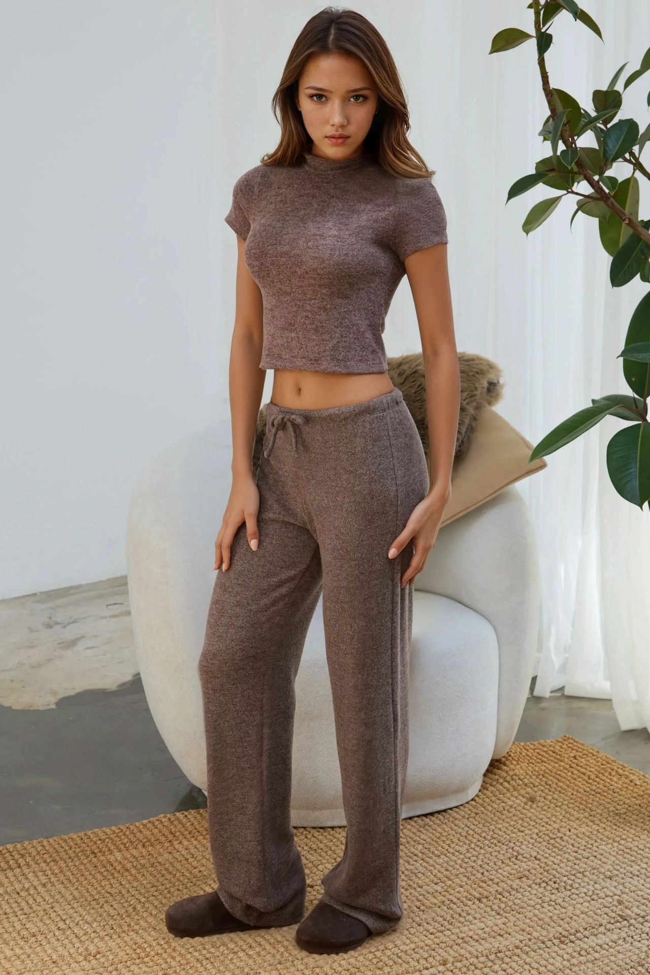 Slim Fit Knitted Crop Blouse 6