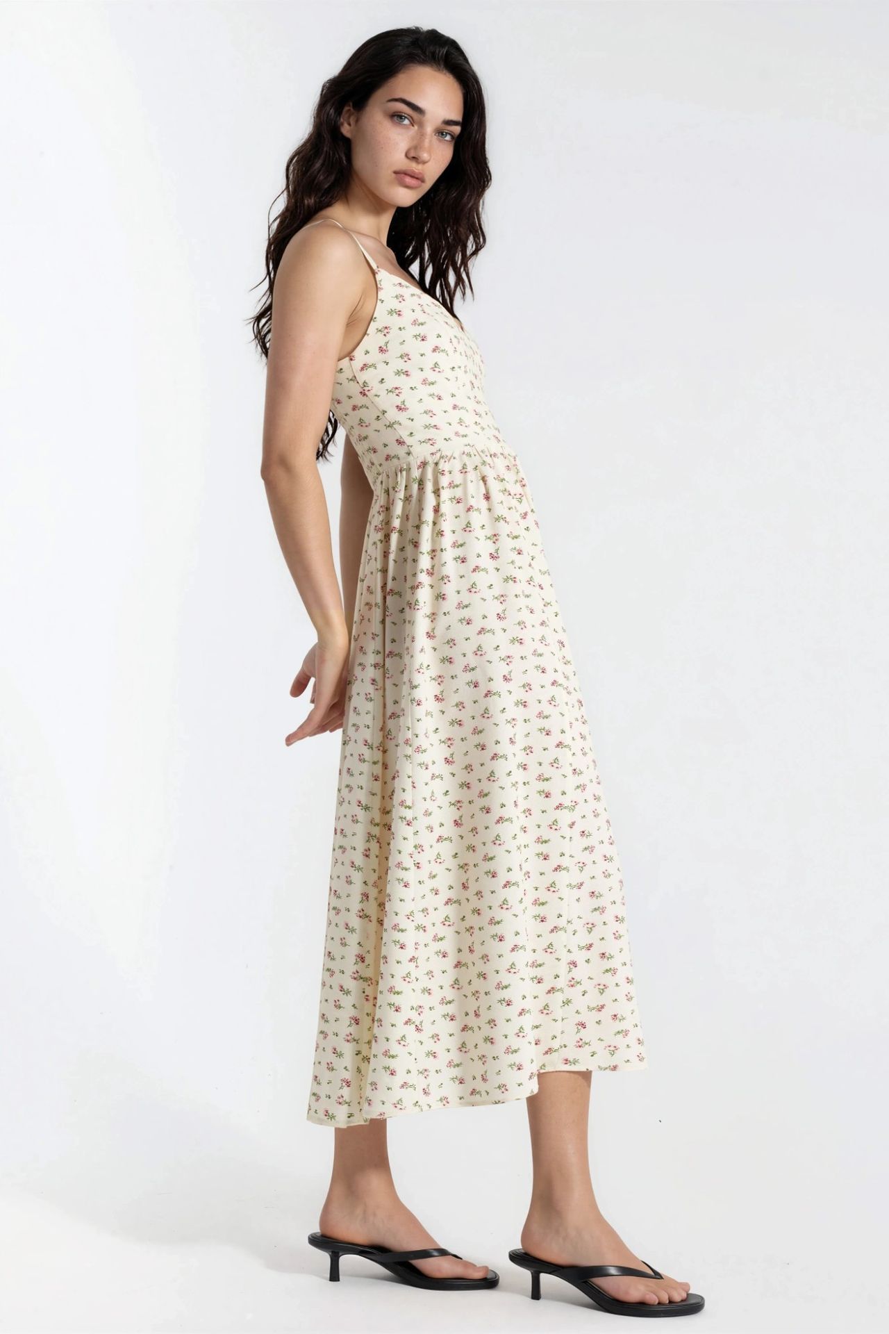 Floral Strap Midi Dress 2
