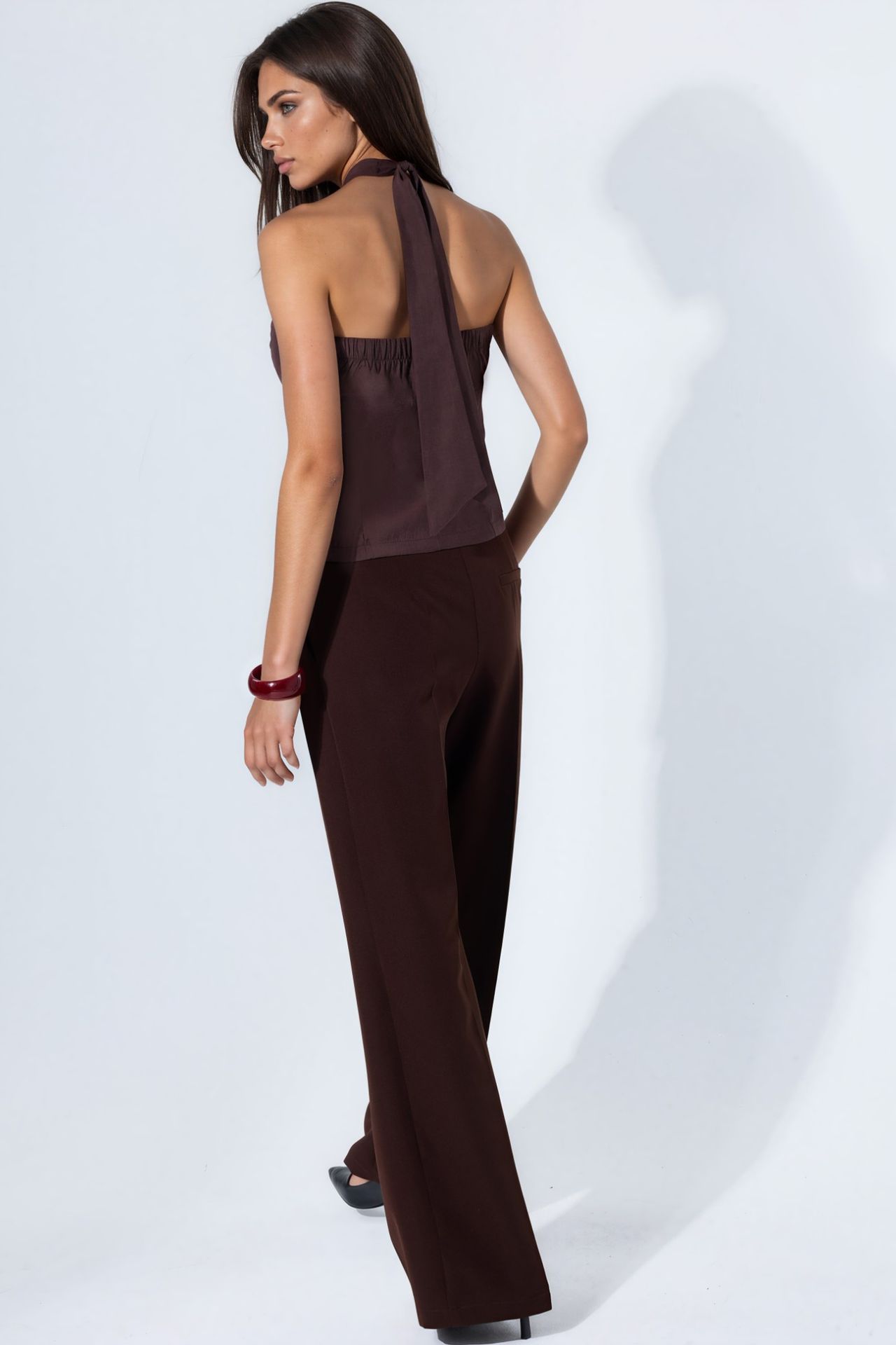 Modal Blend Halter Tie Fitted Vest 4