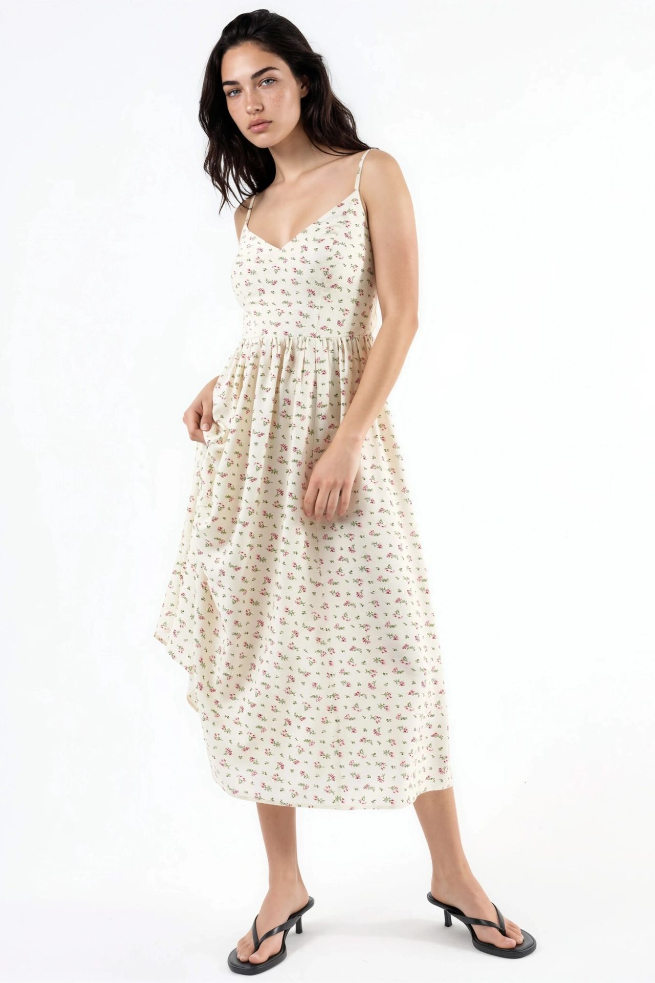 Floral Strap Midi Dress 1