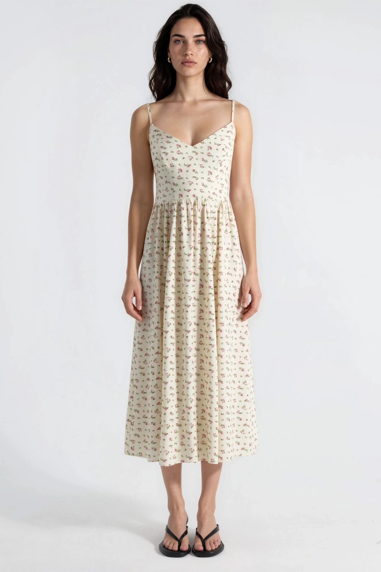 Floral Strap Midi Dress 7