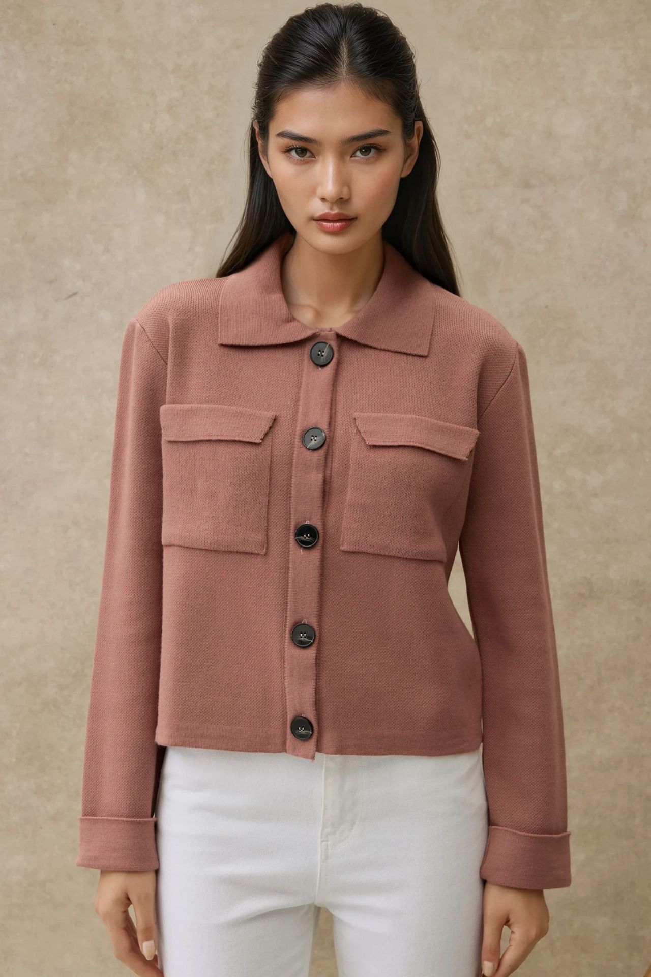 Buttoned Cardigan with Pockets 6