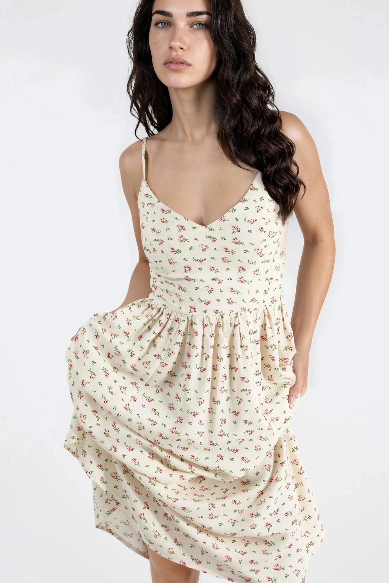 Floral Strap Midi Dress 4