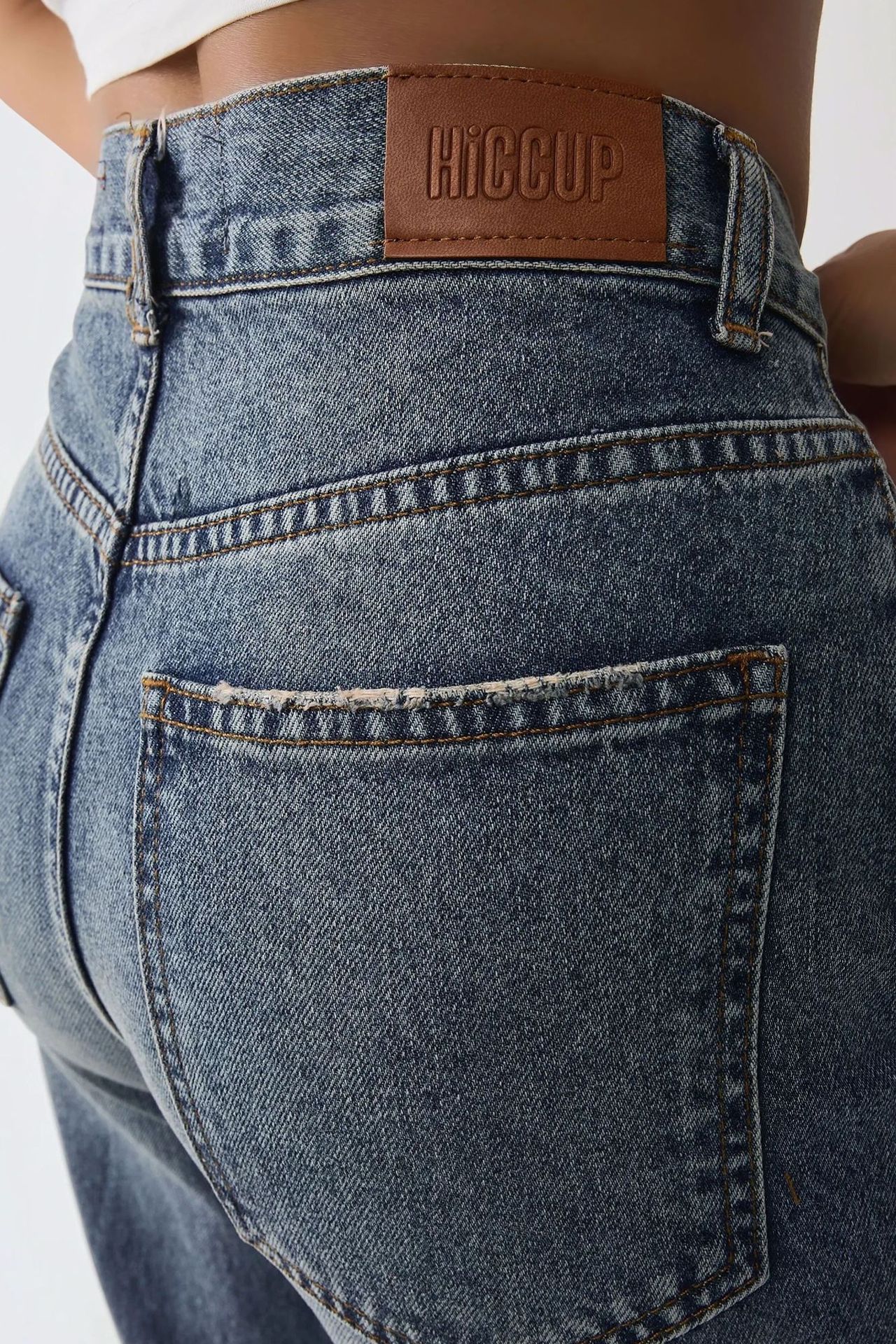 Straight Leg Denim Jeans