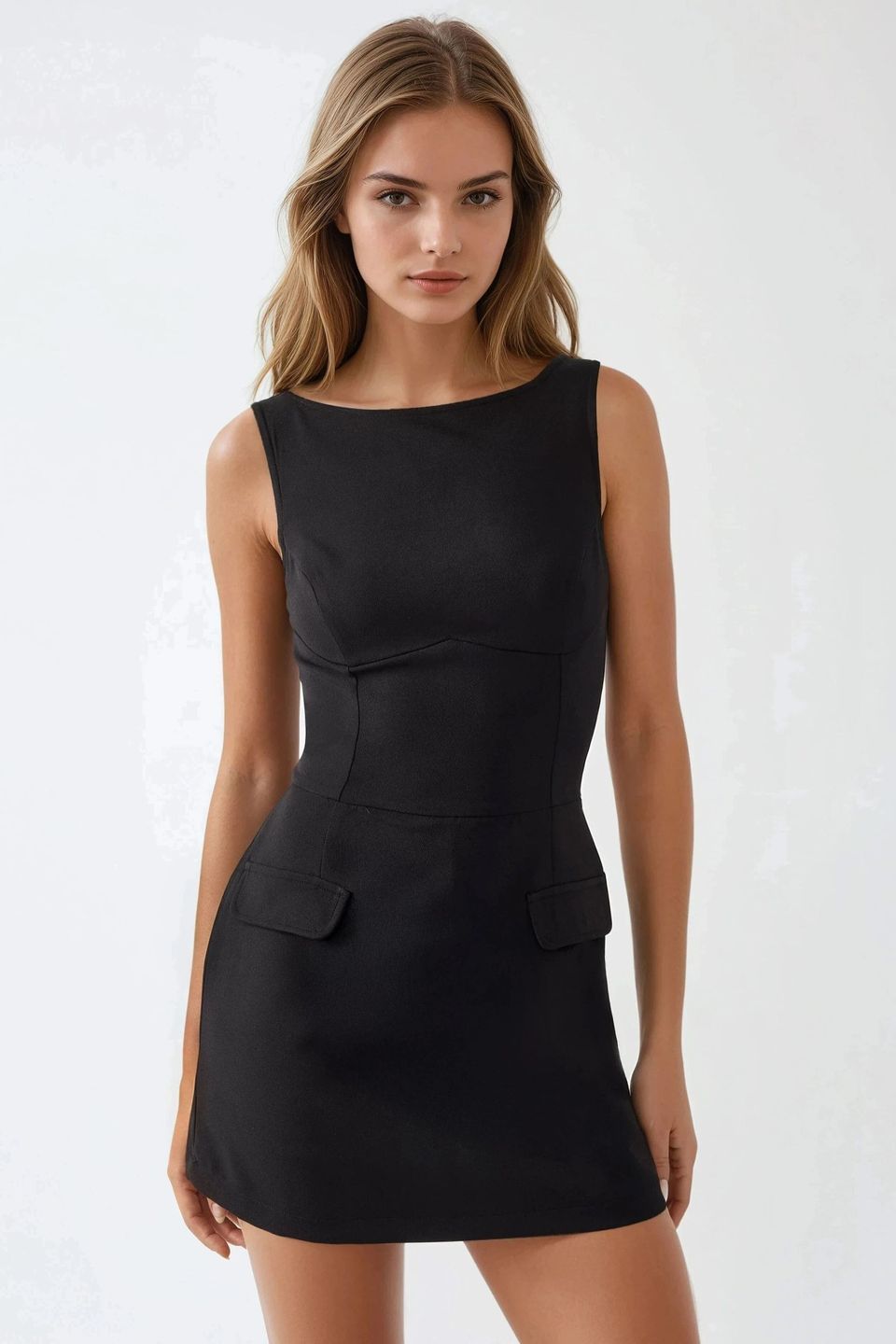 Fitted Mini Dress with Shorts