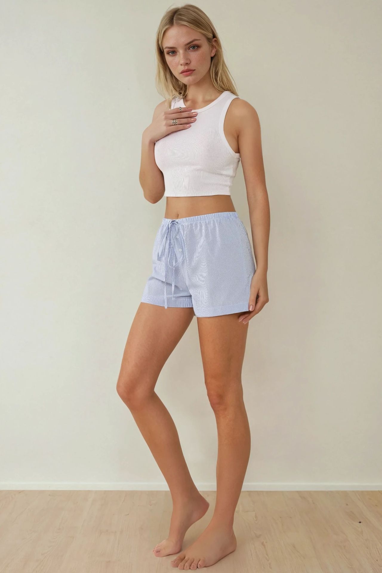 Relaxed Fit Striped Shorts