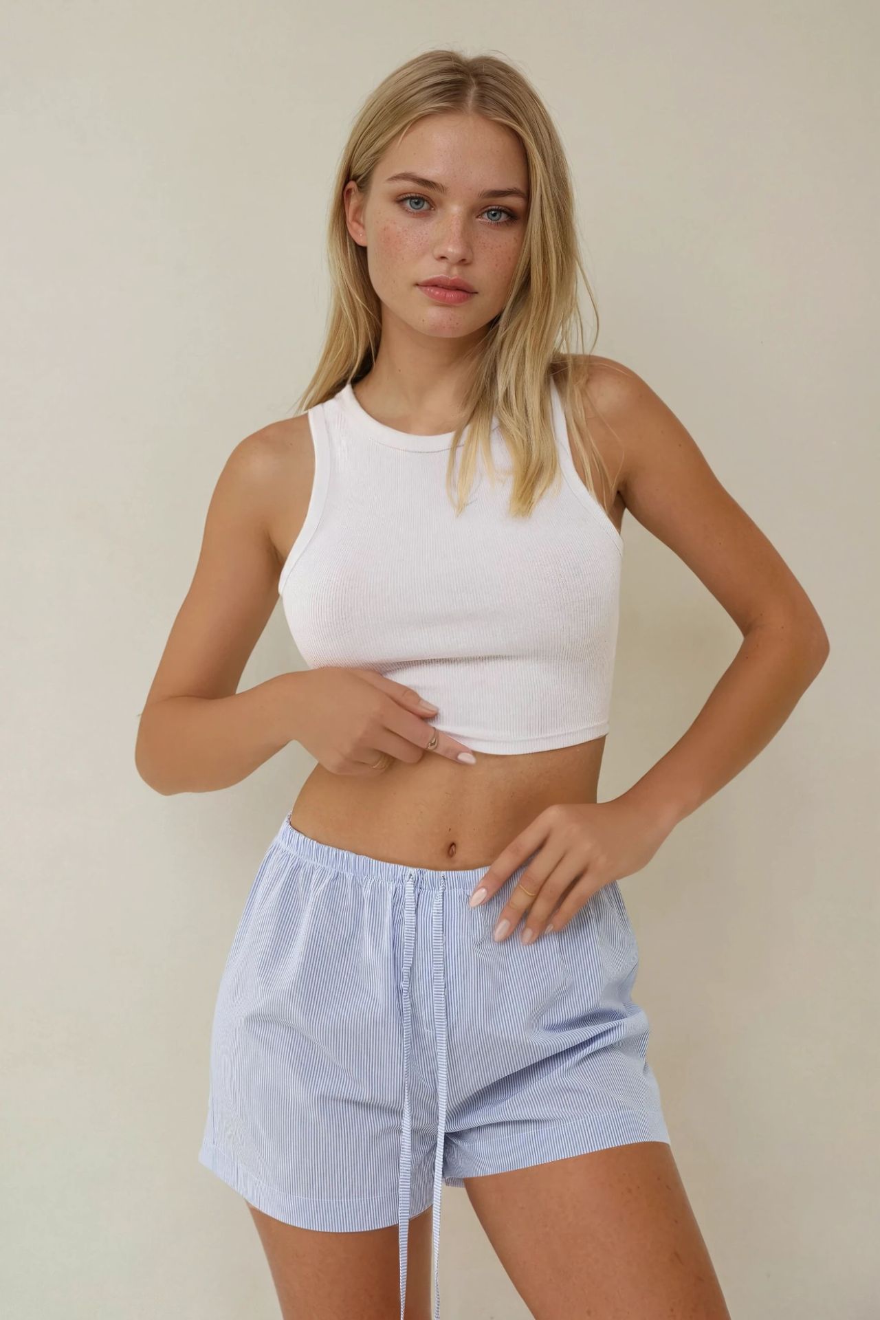 Relaxed Fit Striped Shorts
