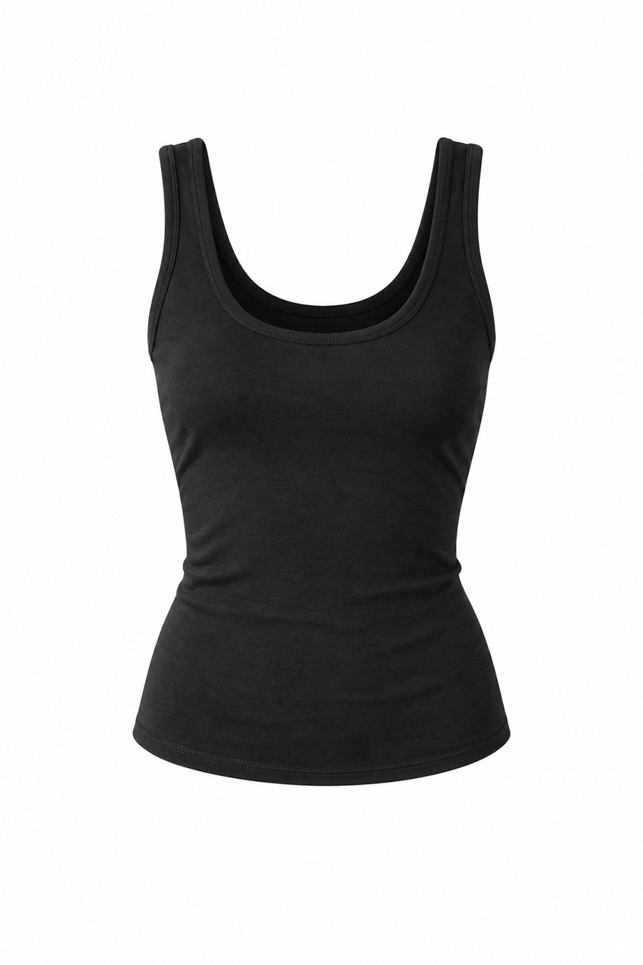 Asymmetric Neck Two-Piece Stretch Knit Top 7