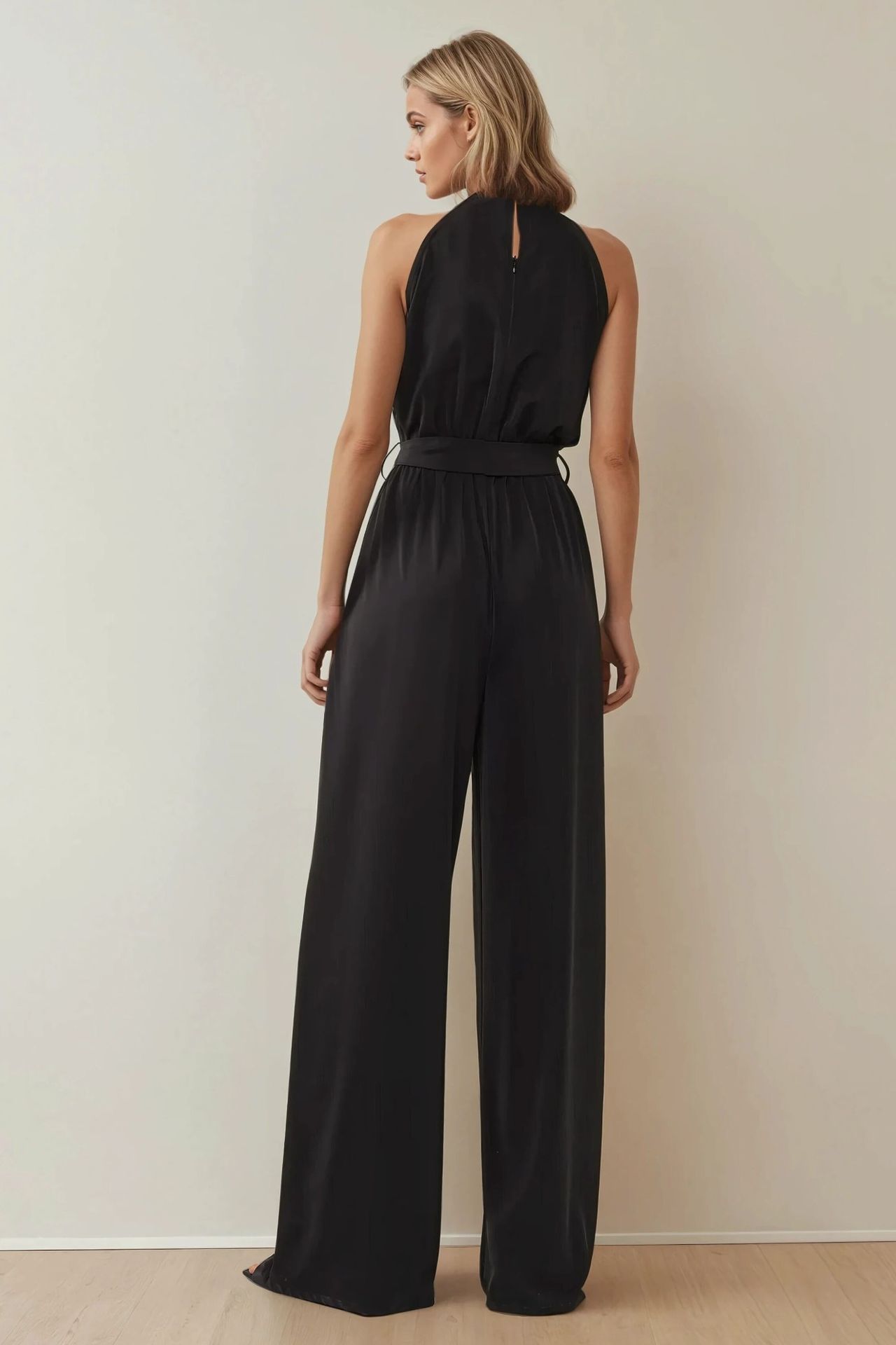 Wide Leg Halter Neck Jumpsuit