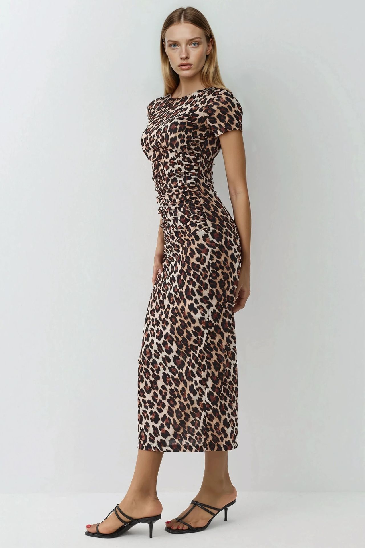 Leopard Print Fitted Maxi Dress 5