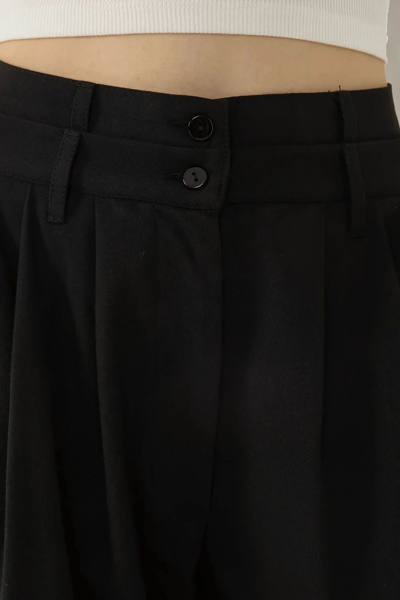 High Waist Pleated Palazzo Pants